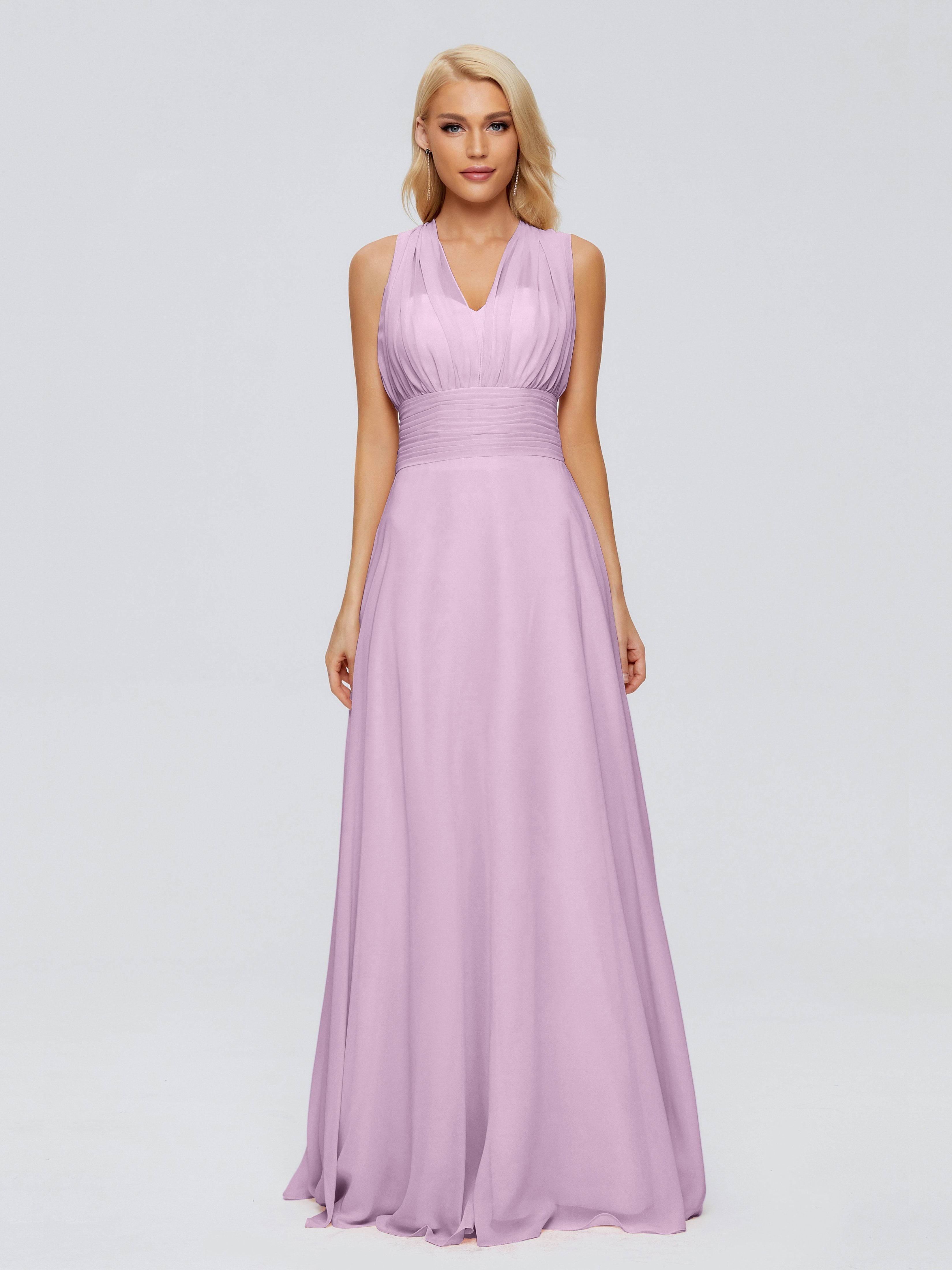 Ximena Straps Ribbon Chiffon Bridesmaid Dresses
