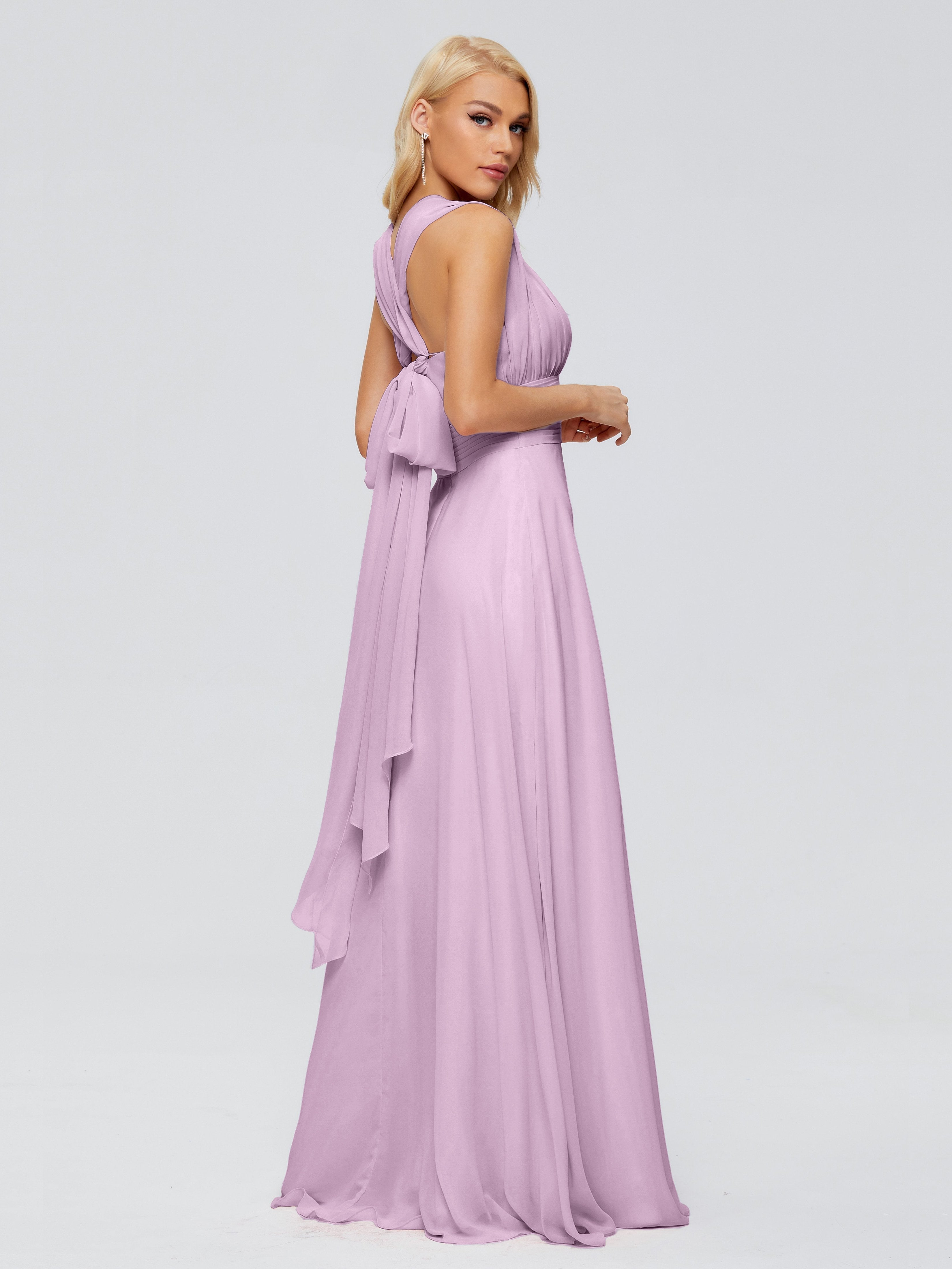 Ximena Straps Ribbon Chiffon Bridesmaid Dresses