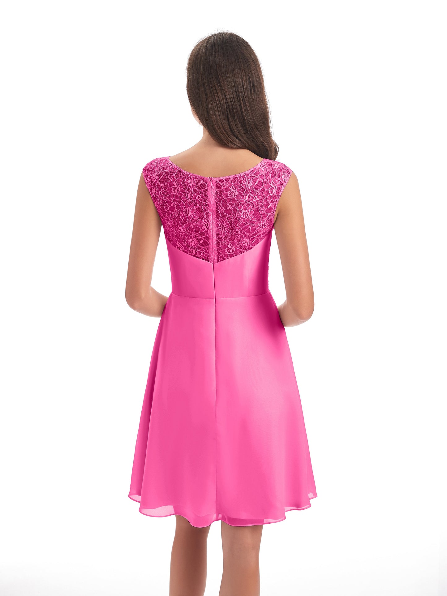 Zendaya Knee Length V-neck Chiffon Bridesmaid Dresses