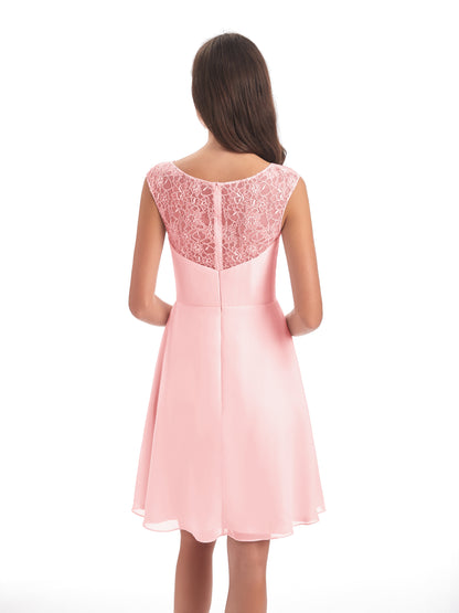 Zendaya Knee Length V-neck Chiffon Bridesmaid Dresses