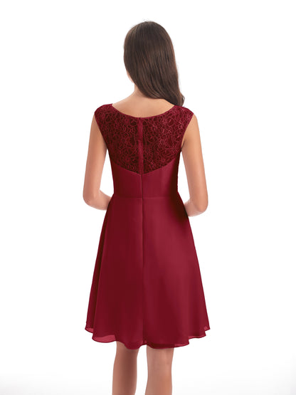 Zendaya Knee Length V-neck Chiffon Bridesmaid Dresses