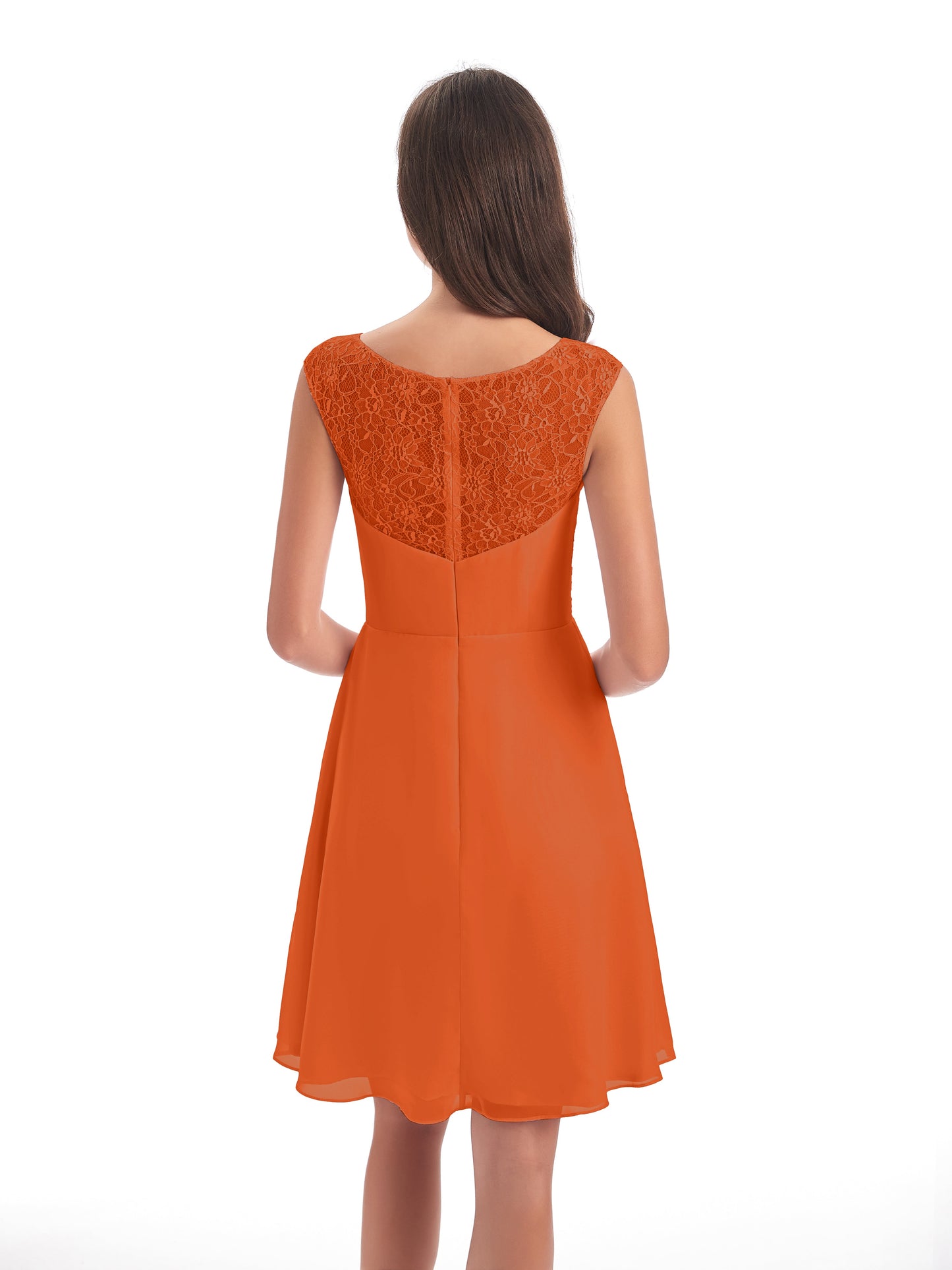 Zendaya Knee Length V-neck Chiffon Bridesmaid Dresses