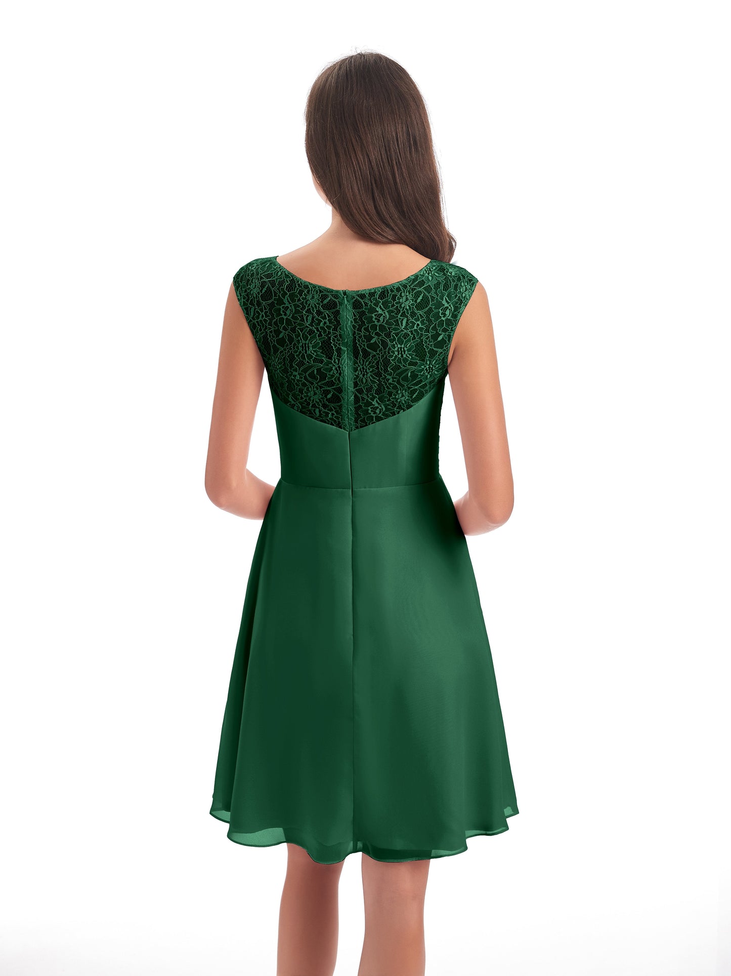 Zendaya Knee Length V-neck Chiffon Bridesmaid Dresses
