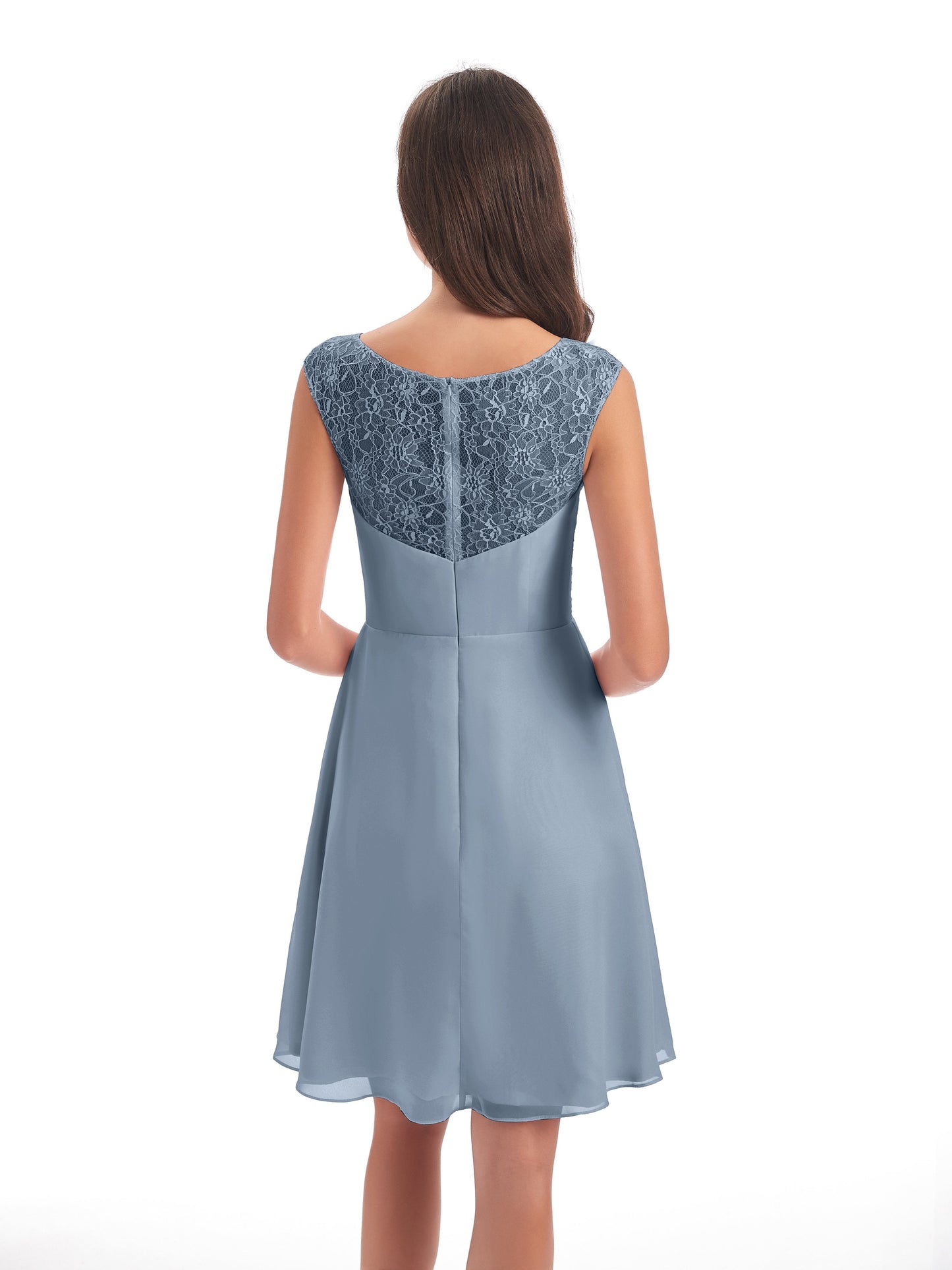 Zendaya Knee Length V-neck Chiffon Bridesmaid Dresses