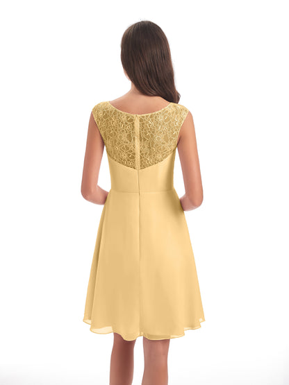Zendaya Knee Length V-neck Chiffon Bridesmaid Dresses