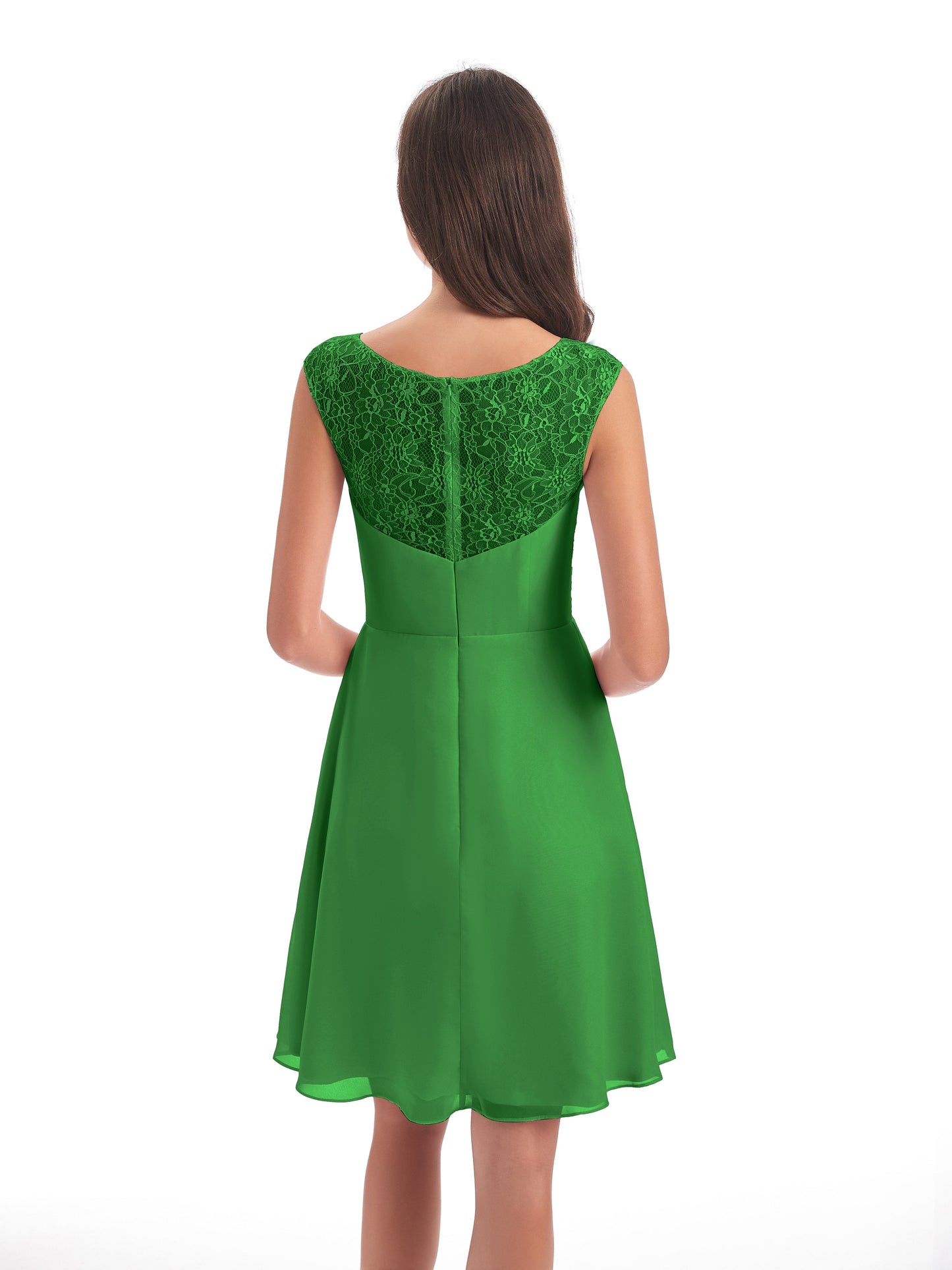 Zendaya Knee Length V-neck Chiffon Bridesmaid Dresses