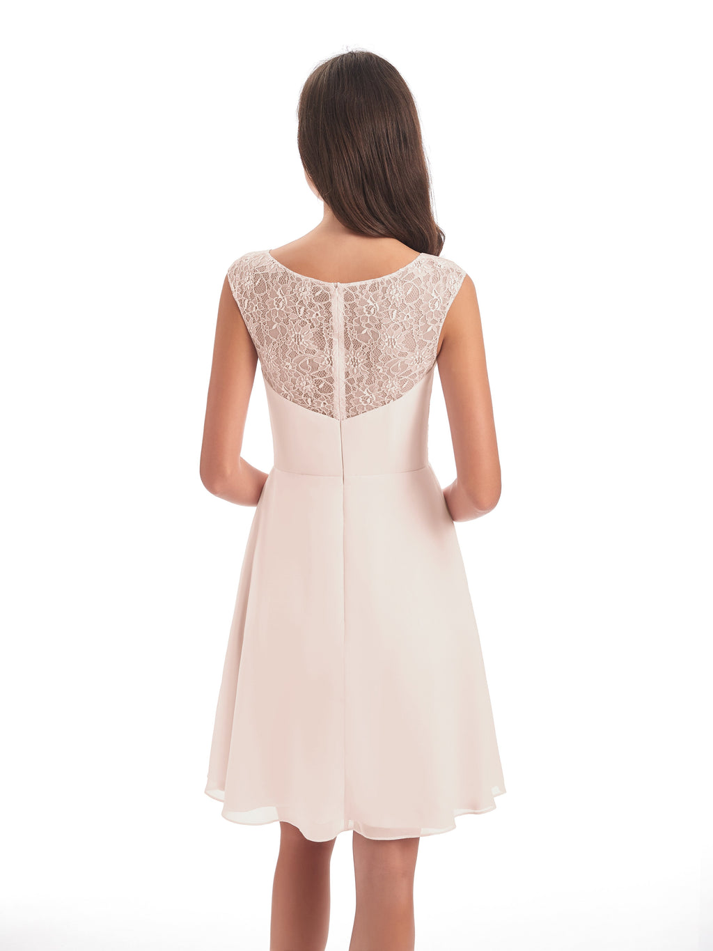 Zendaya Knee Length V-neck Chiffon Bridesmaid Dresses