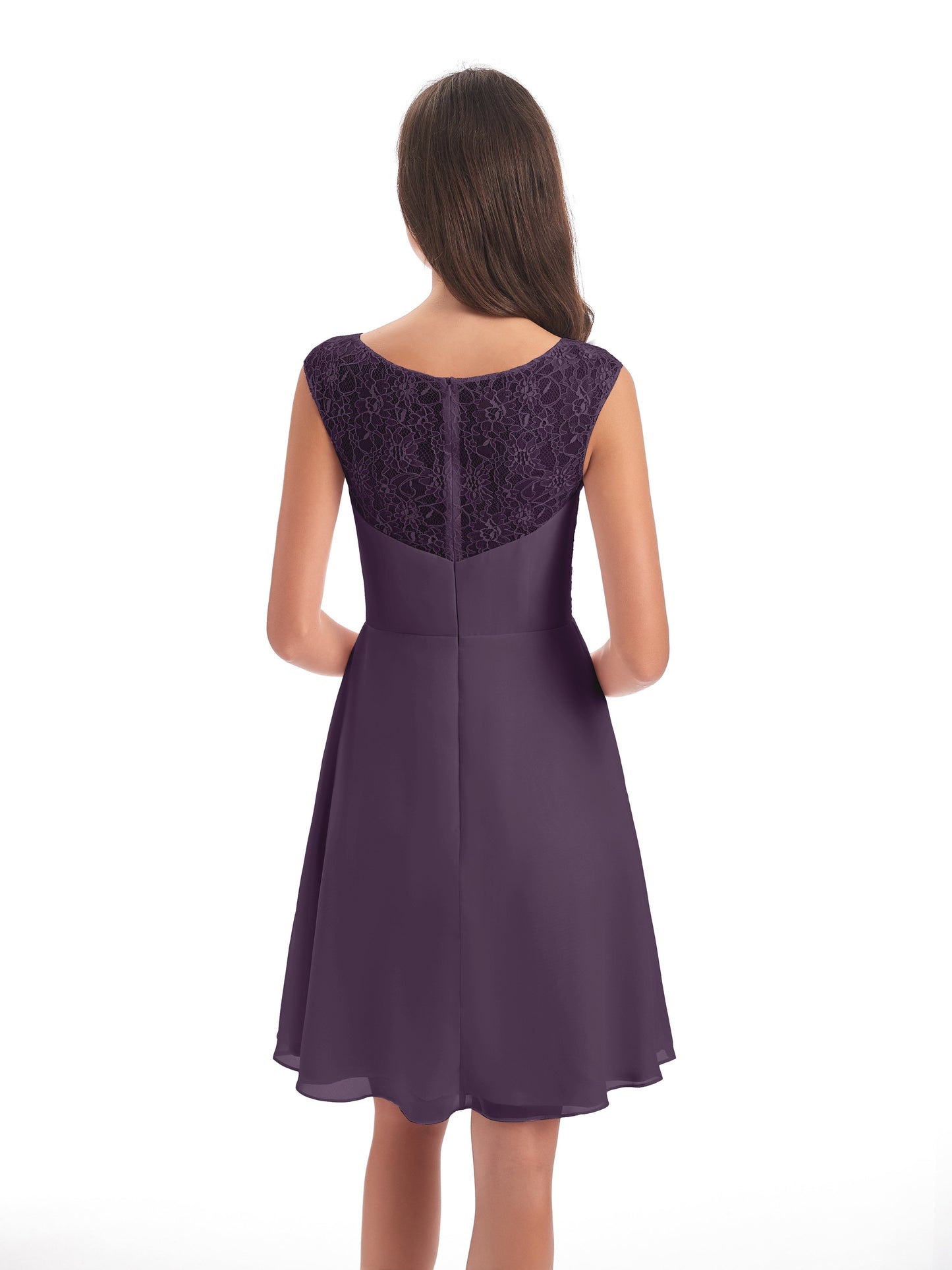 Zendaya Knee Length V-neck Chiffon Bridesmaid Dresses