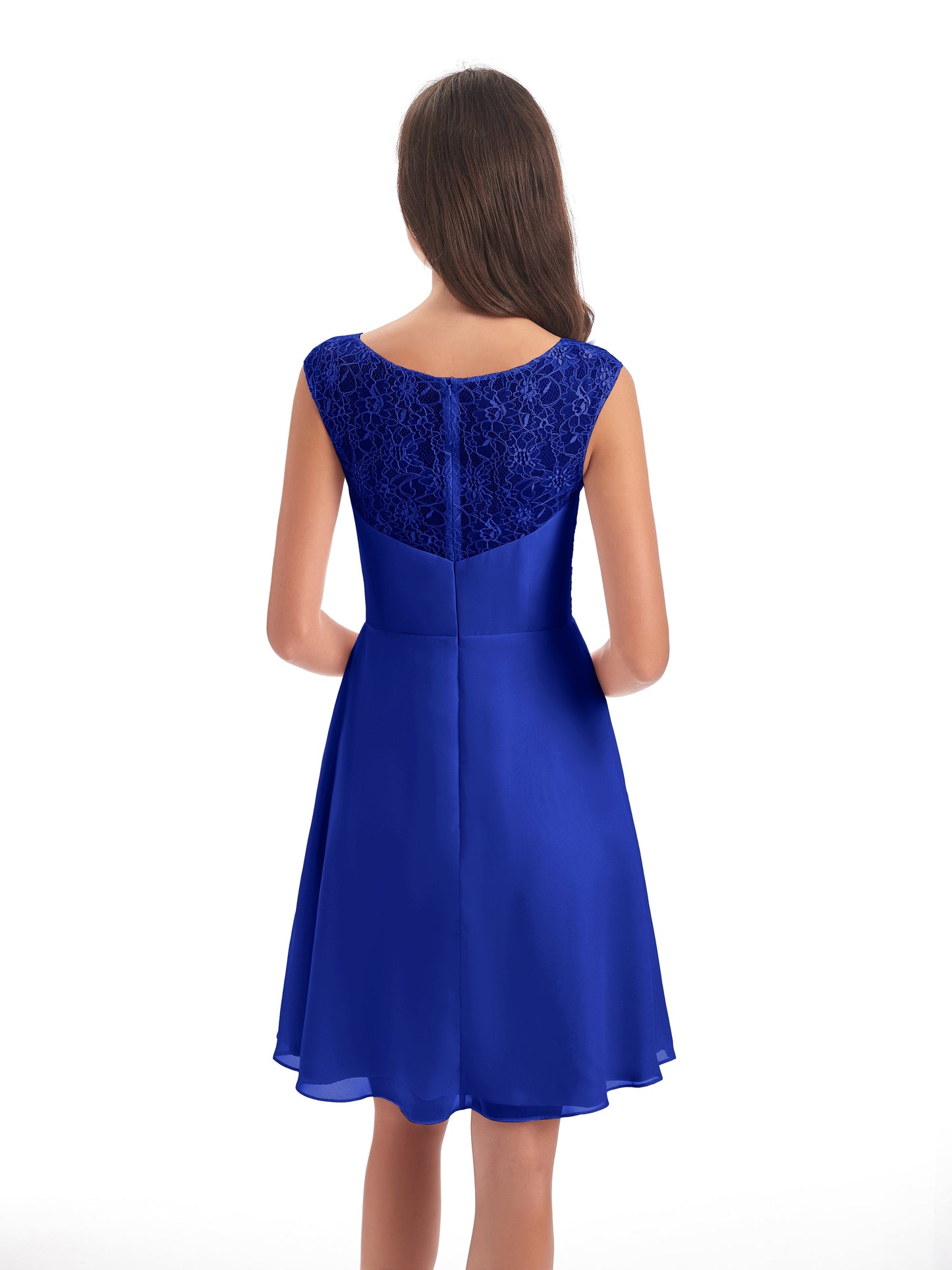 Zendaya Knee Length V-neck Chiffon Bridesmaid Dresses