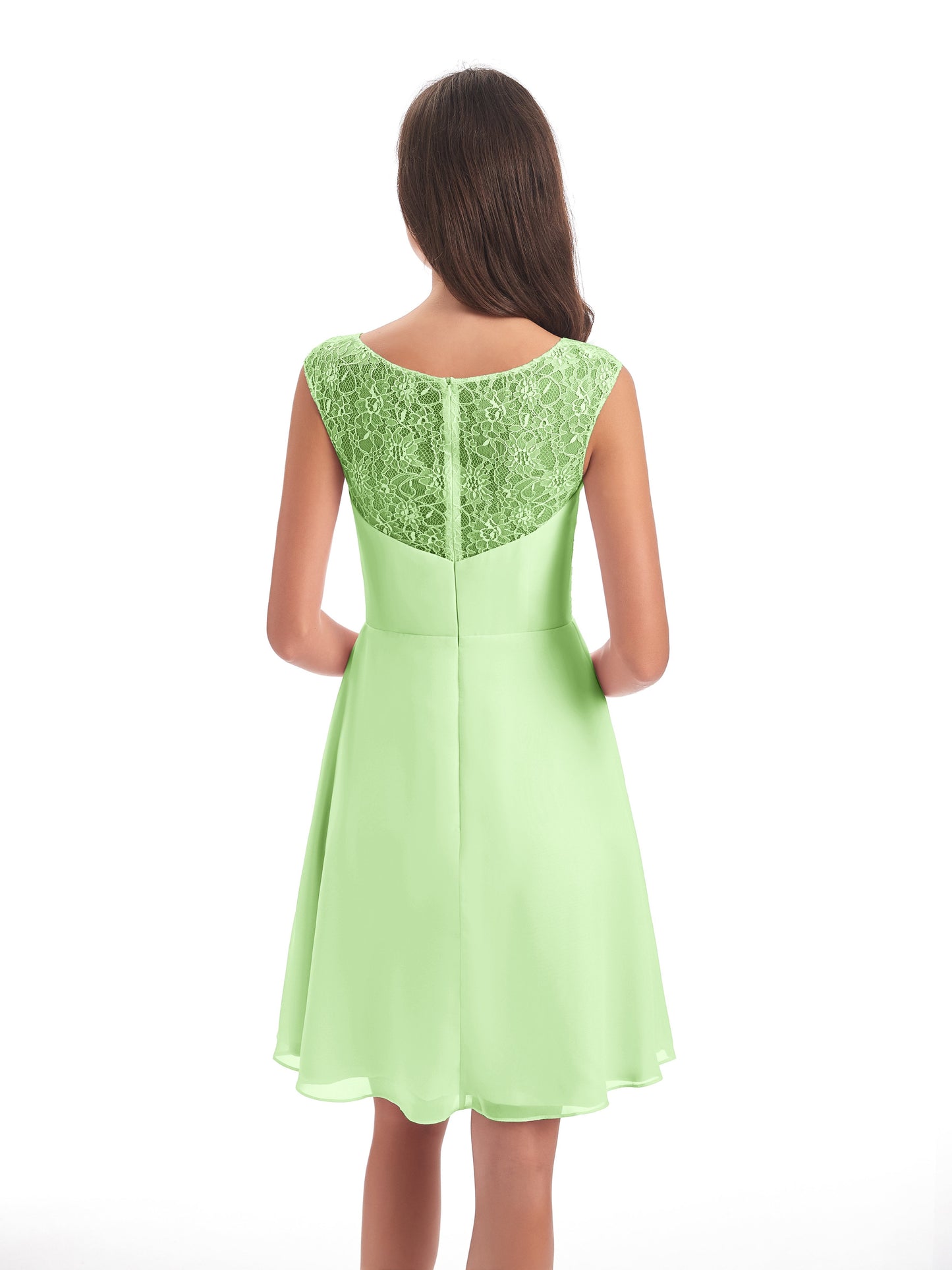 Zendaya Knee Length V-neck Chiffon Bridesmaid Dresses