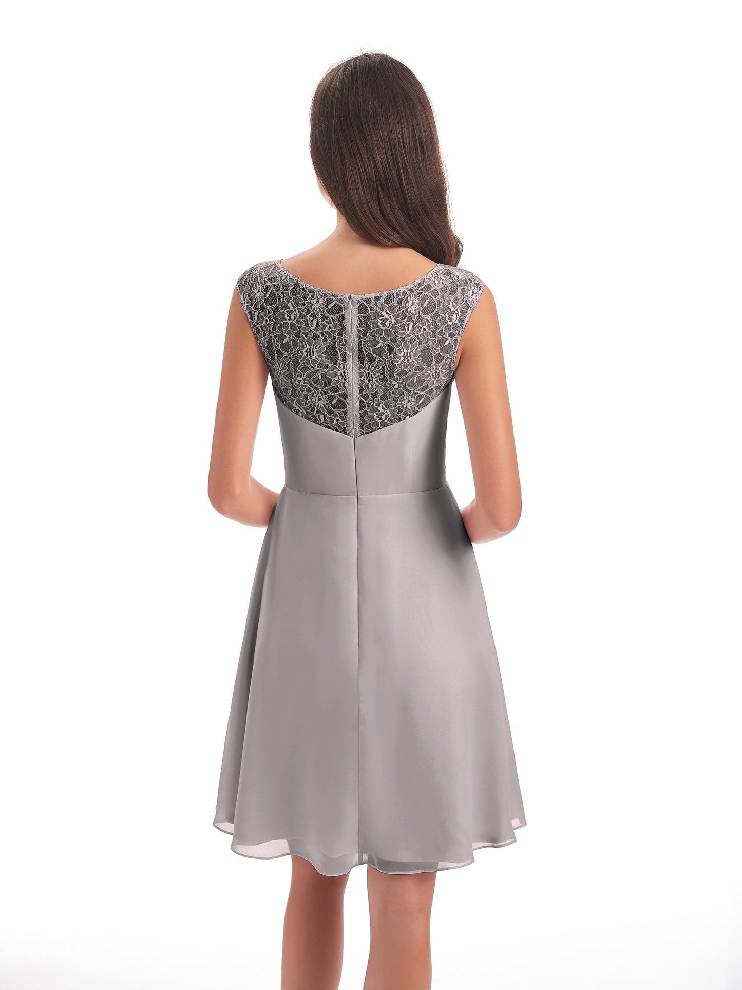 Zendaya Knee Length V-neck Chiffon Bridesmaid Dresses