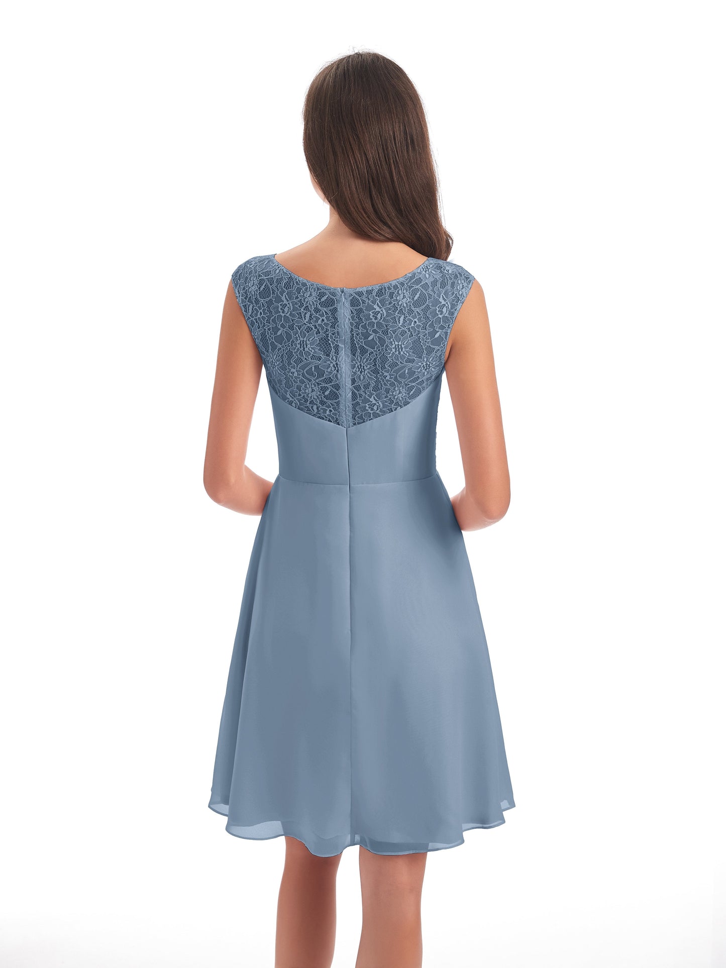 Zendaya Knee Length V-neck Chiffon Bridesmaid Dresses