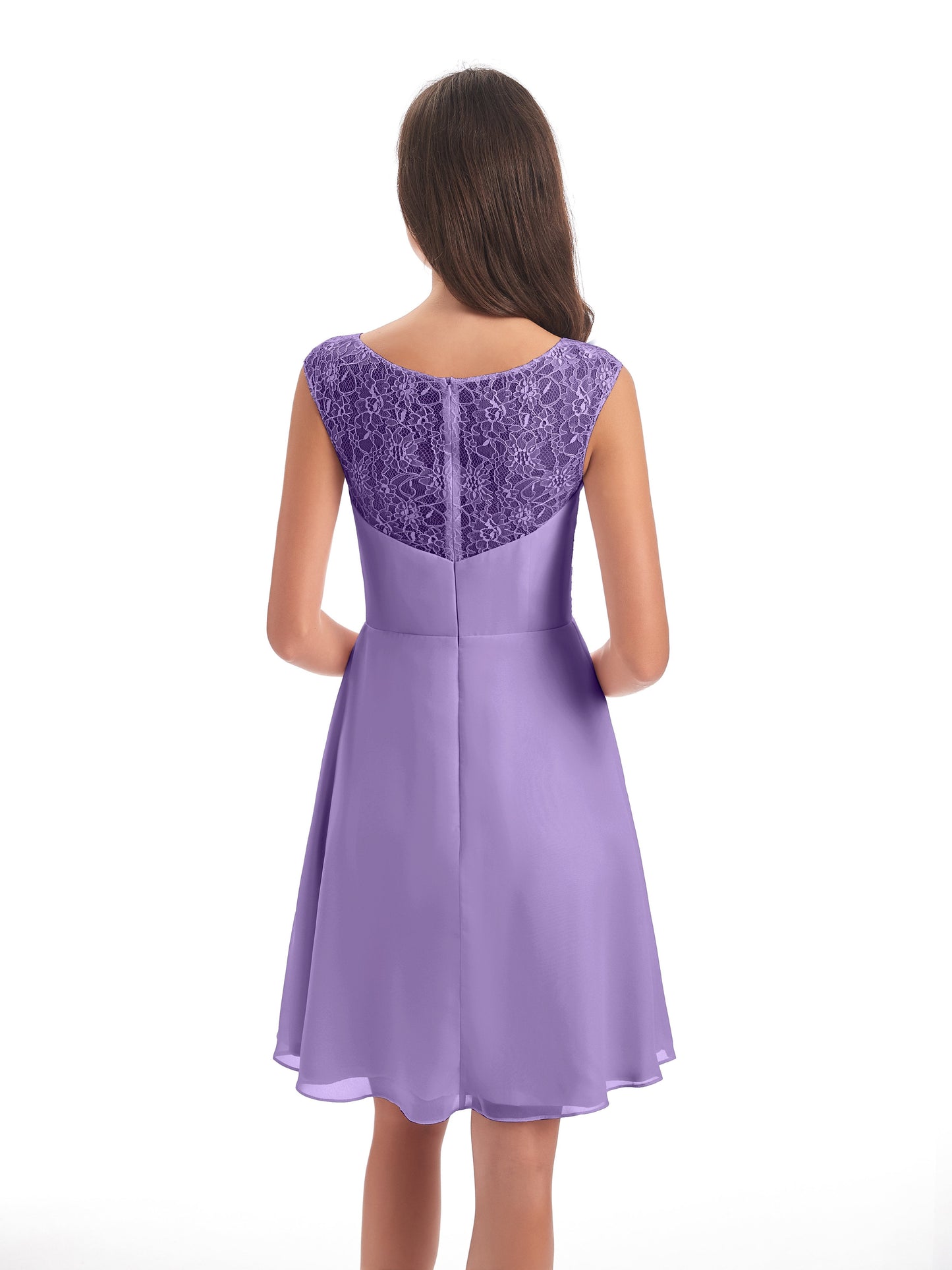 Zendaya Knee Length V-neck Chiffon Bridesmaid Dresses