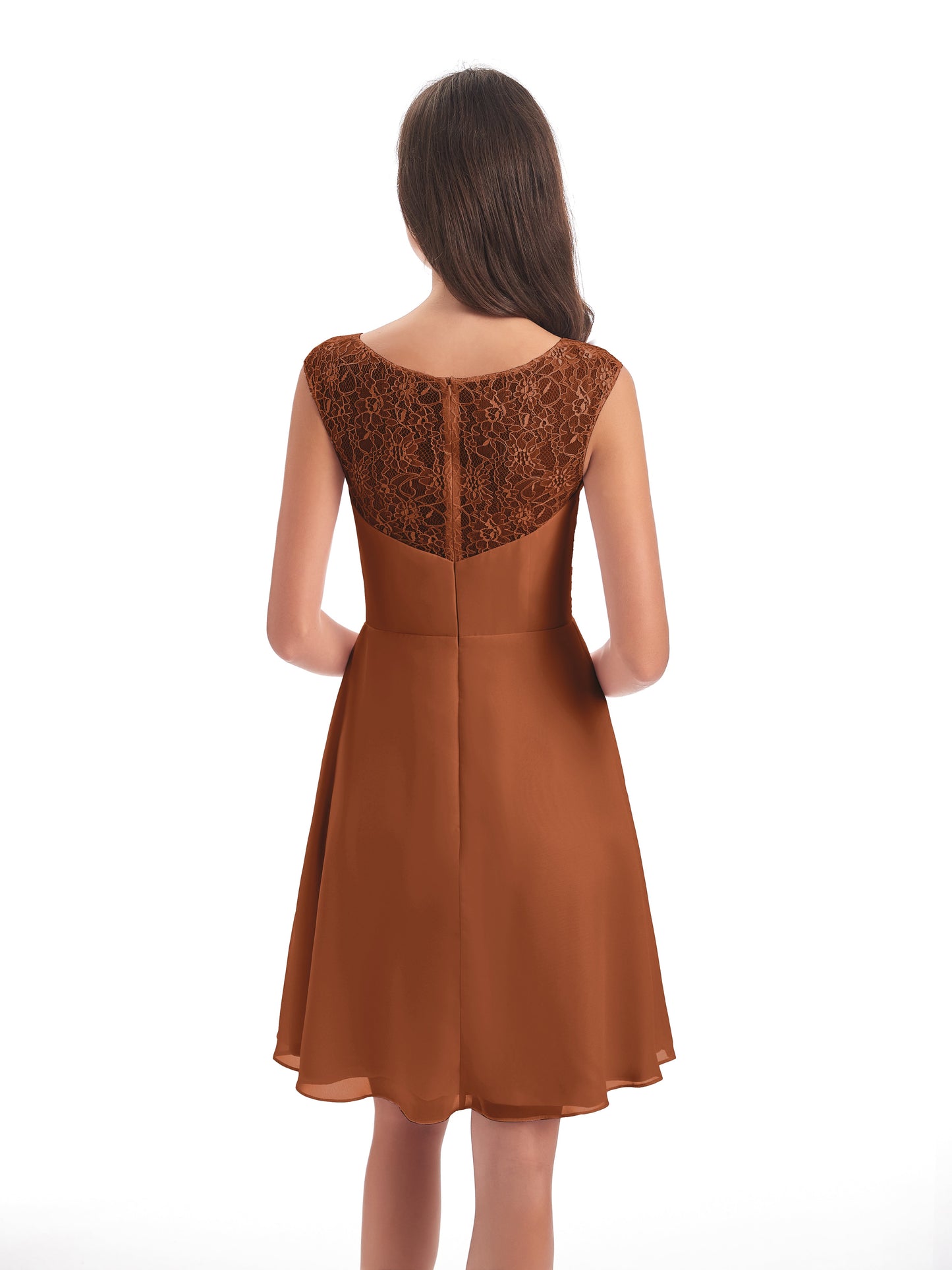 Zendaya Knee Length V-neck Chiffon Bridesmaid Dresses
