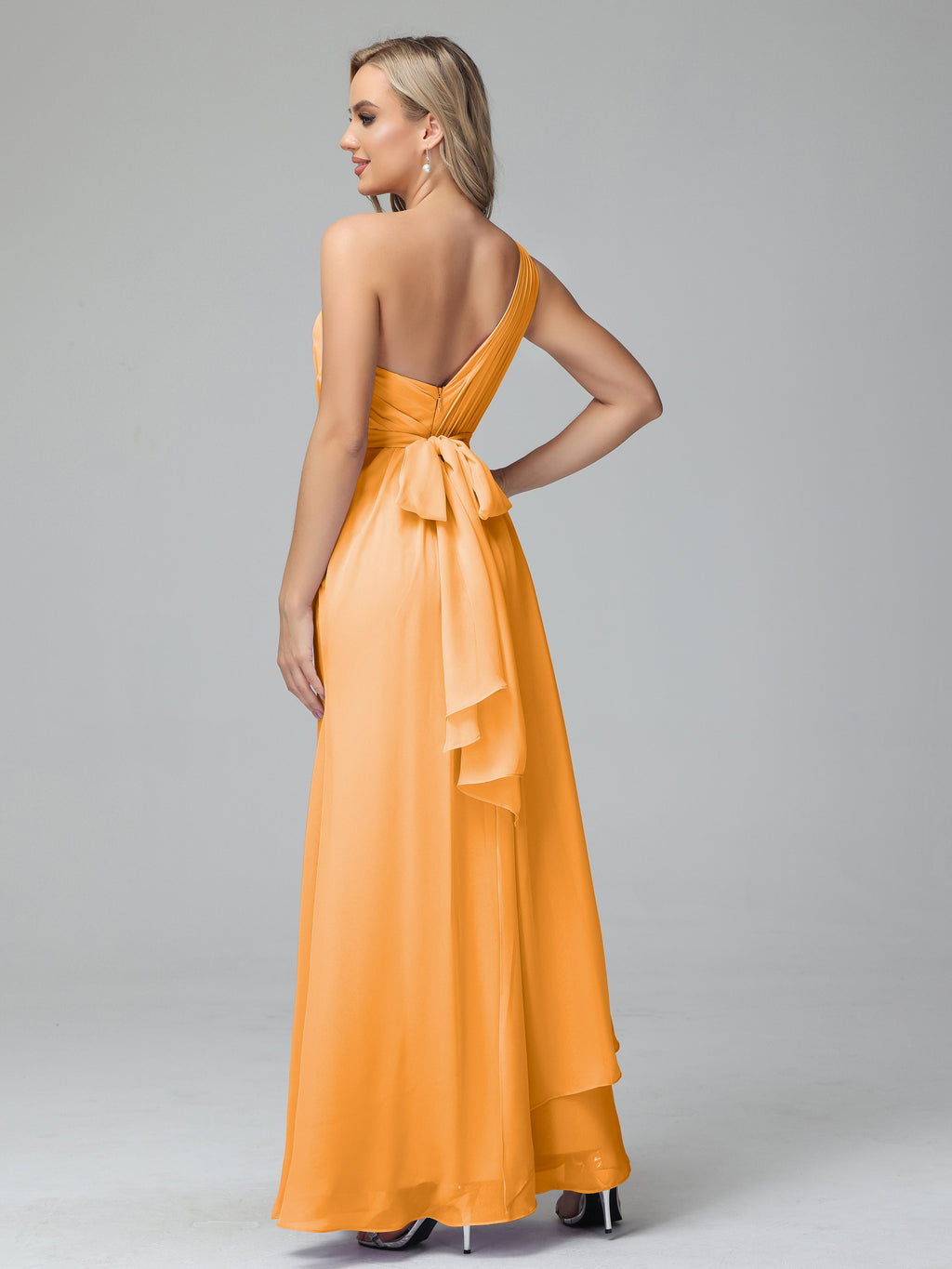Daphne One Shoulder Chiffon Bridesmaid Dresses With Split