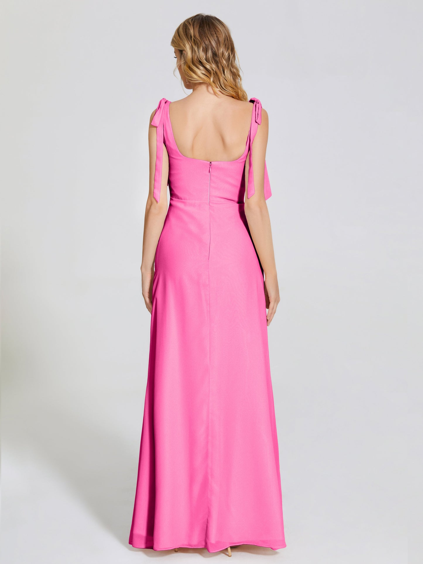Michelle Detachable Bow-knot Square Bridesmaid Dress
