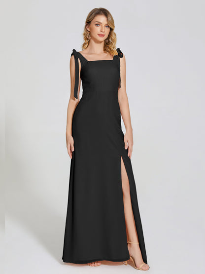 Michelle Detachable Bow-knot Square Bridesmaid Dress