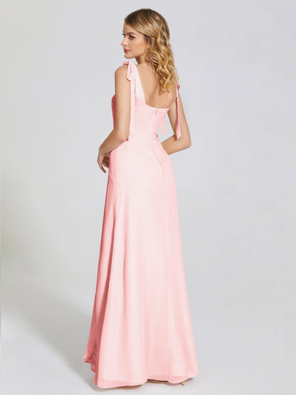 Michelle Detachable Bow-knot Square Bridesmaid Dress