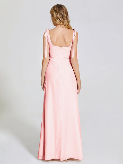 Michelle Detachable Bow-knot Square Bridesmaid Dress