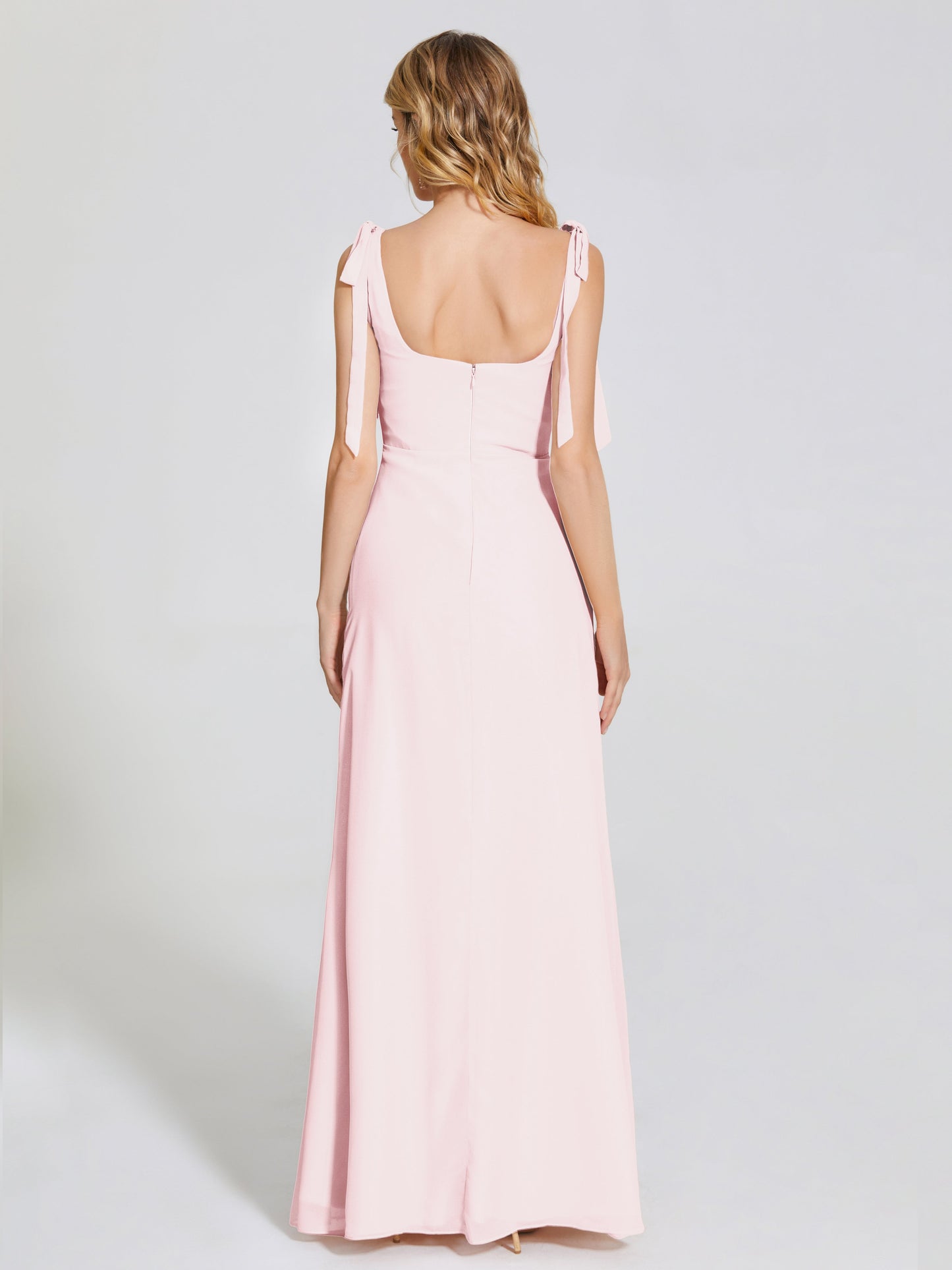 Michelle Detachable Bow-knot Square Bridesmaid Dress