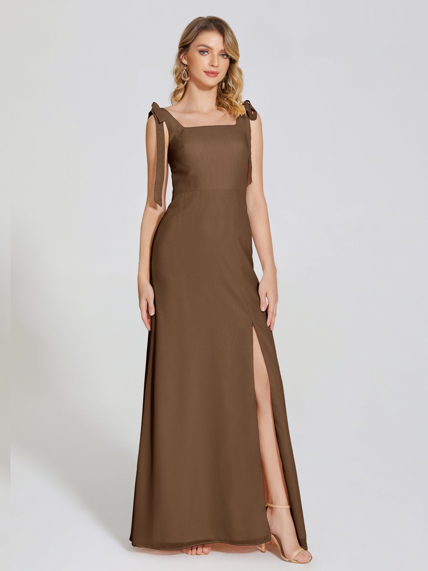 Michelle Detachable Bow-knot Square Bridesmaid Dress