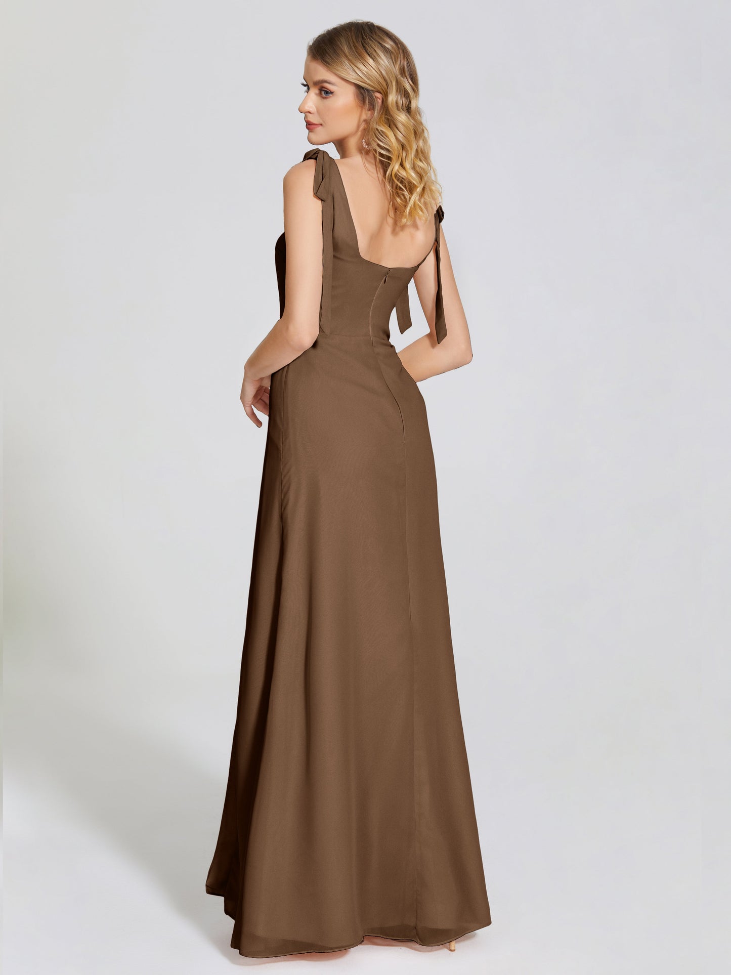 Michelle Detachable Bow-knot Square Bridesmaid Dress