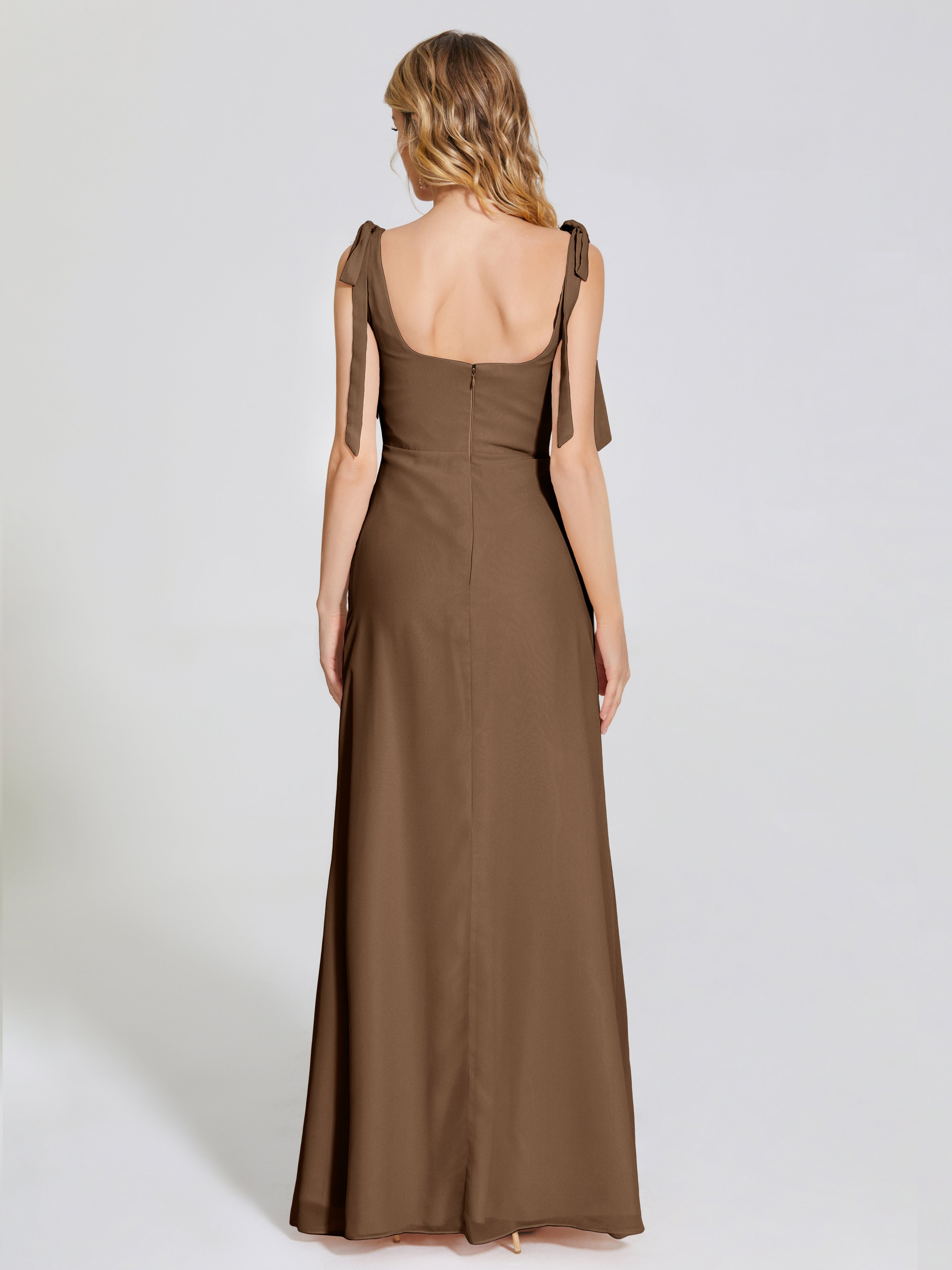 Michelle Detachable Bow-knot Square Bridesmaid Dress