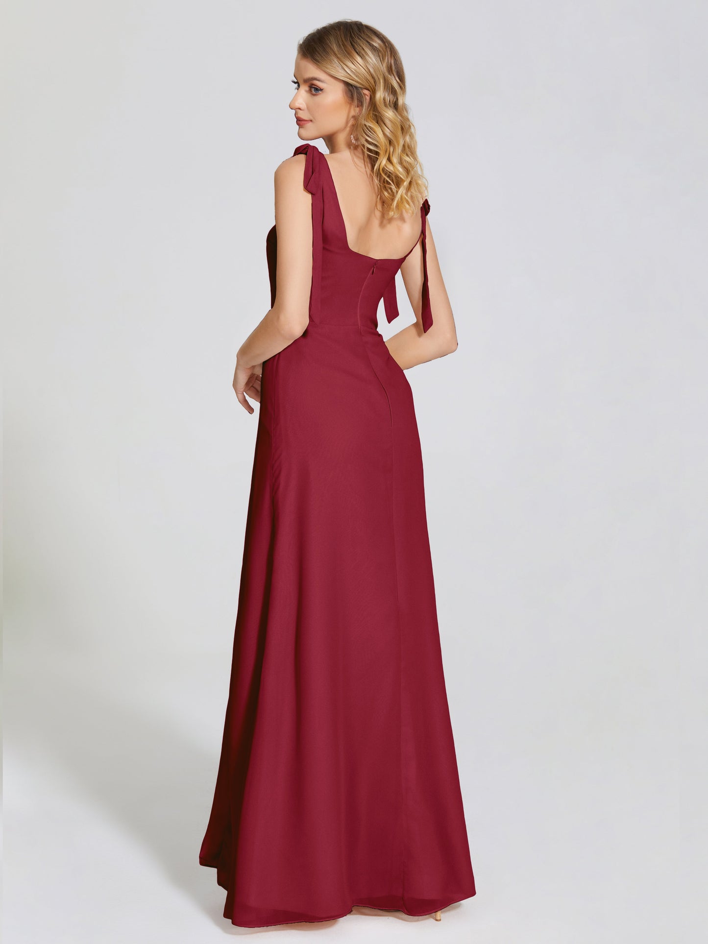 Michelle Detachable Bow-knot Square Bridesmaid Dress