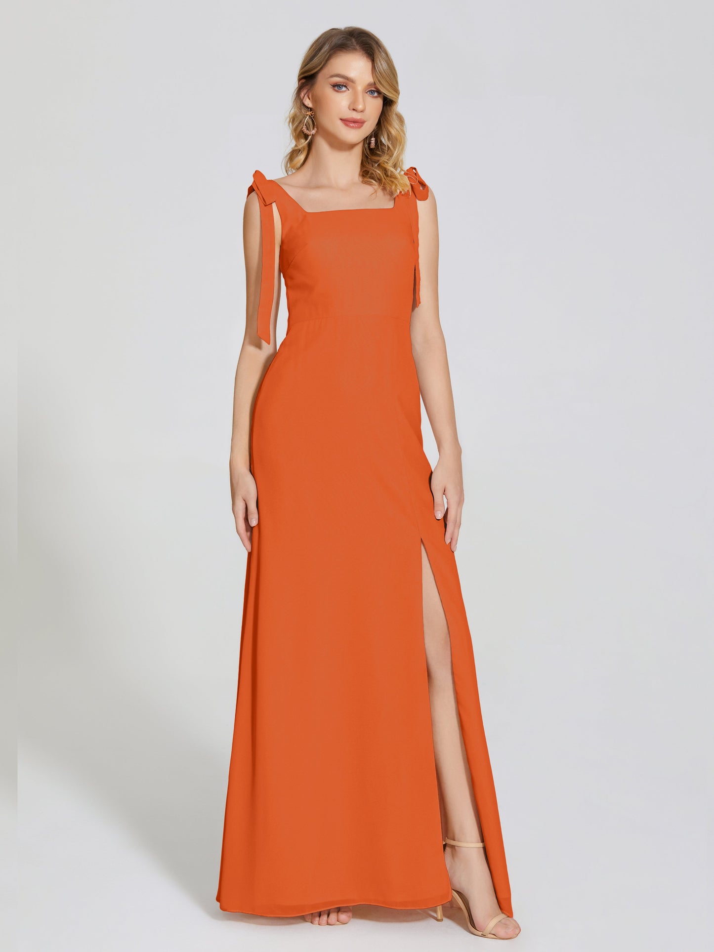 Michelle Detachable Bow-knot Square Bridesmaid Dress