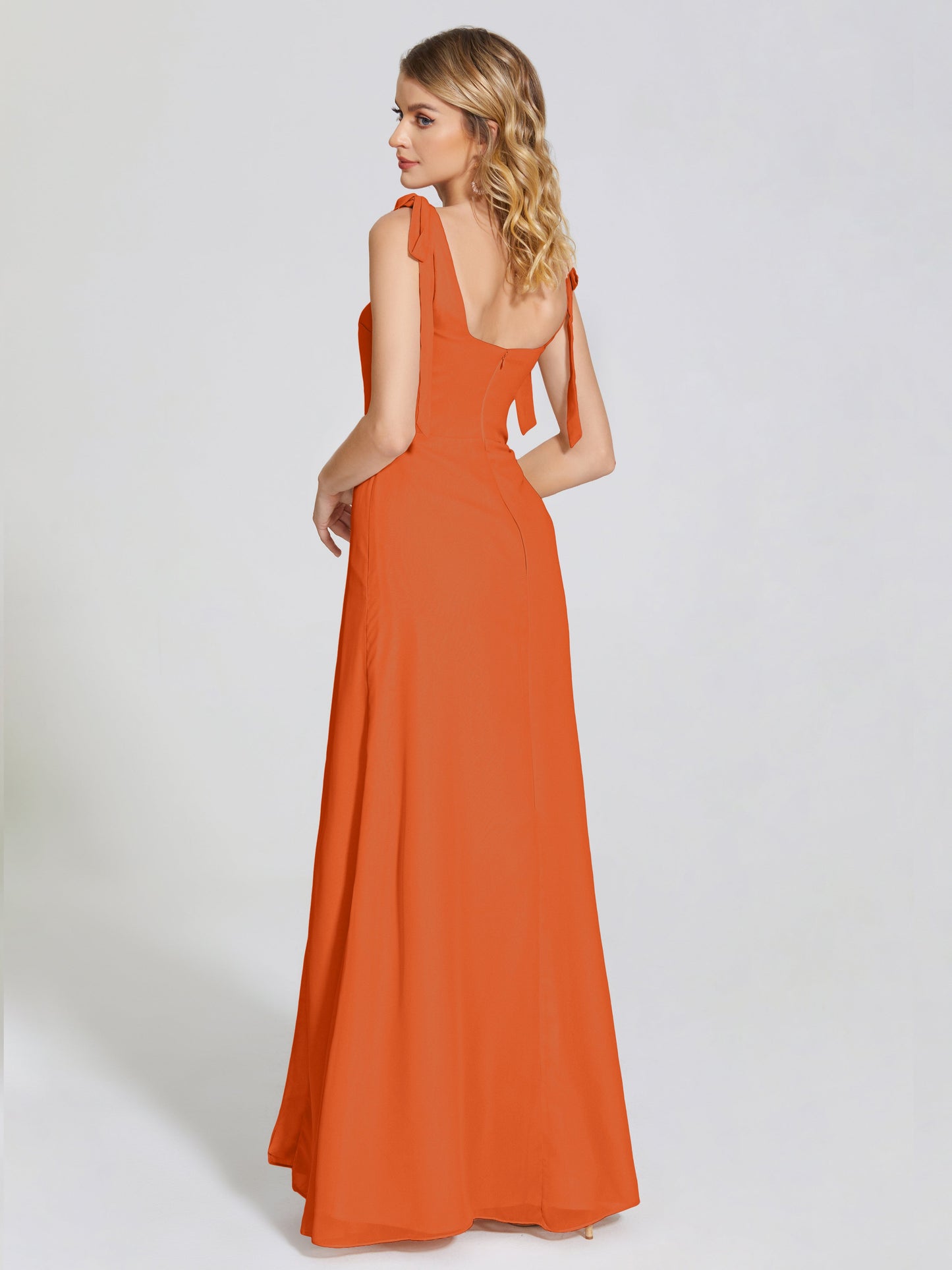 Michelle Detachable Bow-knot Square Bridesmaid Dress