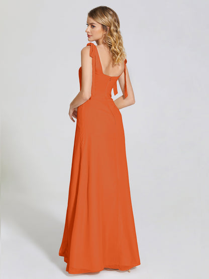 Michelle Detachable Bow-knot Square Bridesmaid Dress