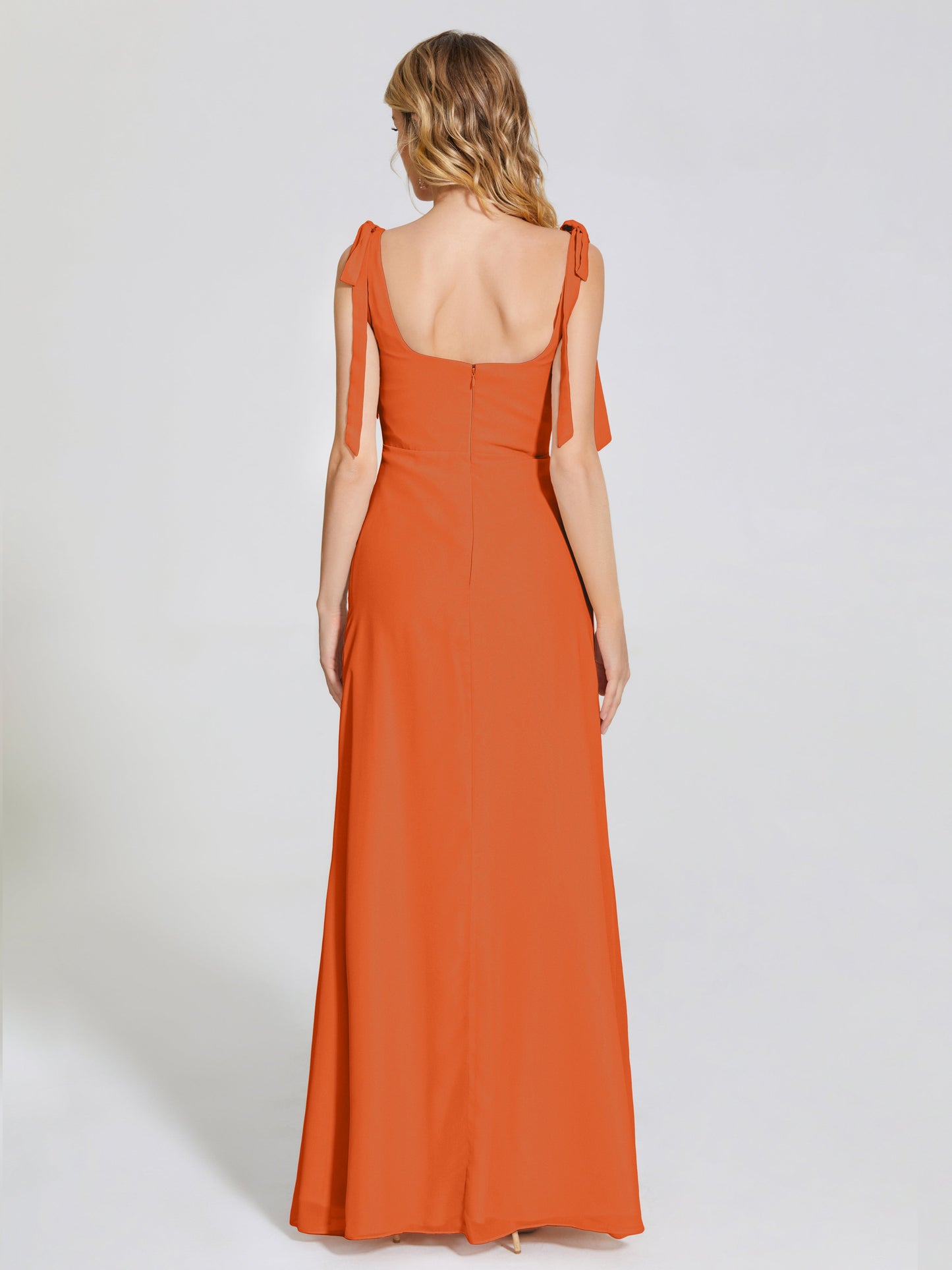 Michelle Detachable Bow-knot Square Bridesmaid Dress