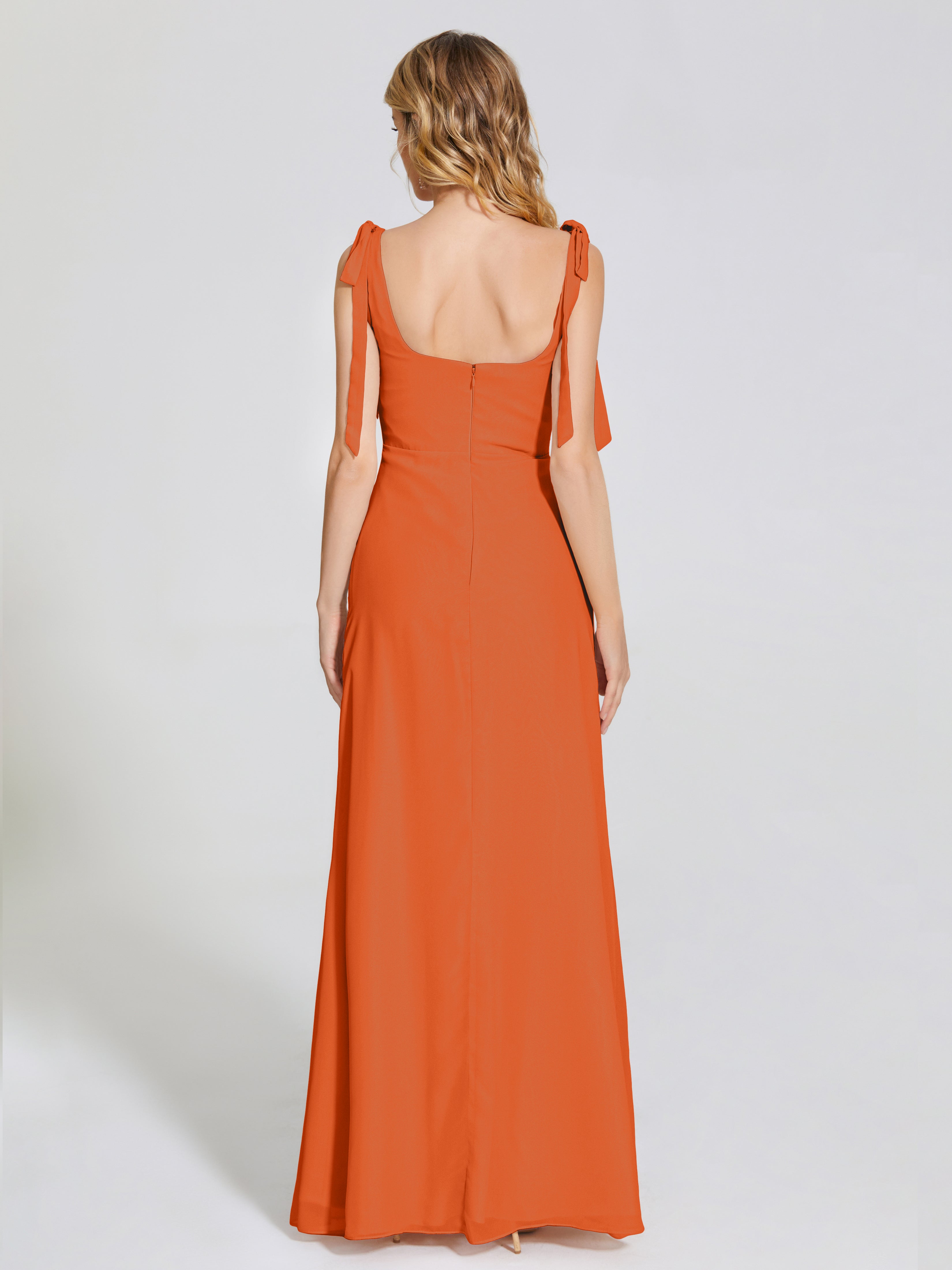 Michelle Detachable Bow-knot Square Bridesmaid Dress