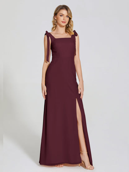 Michelle Detachable Bow-knot Square Bridesmaid Dress