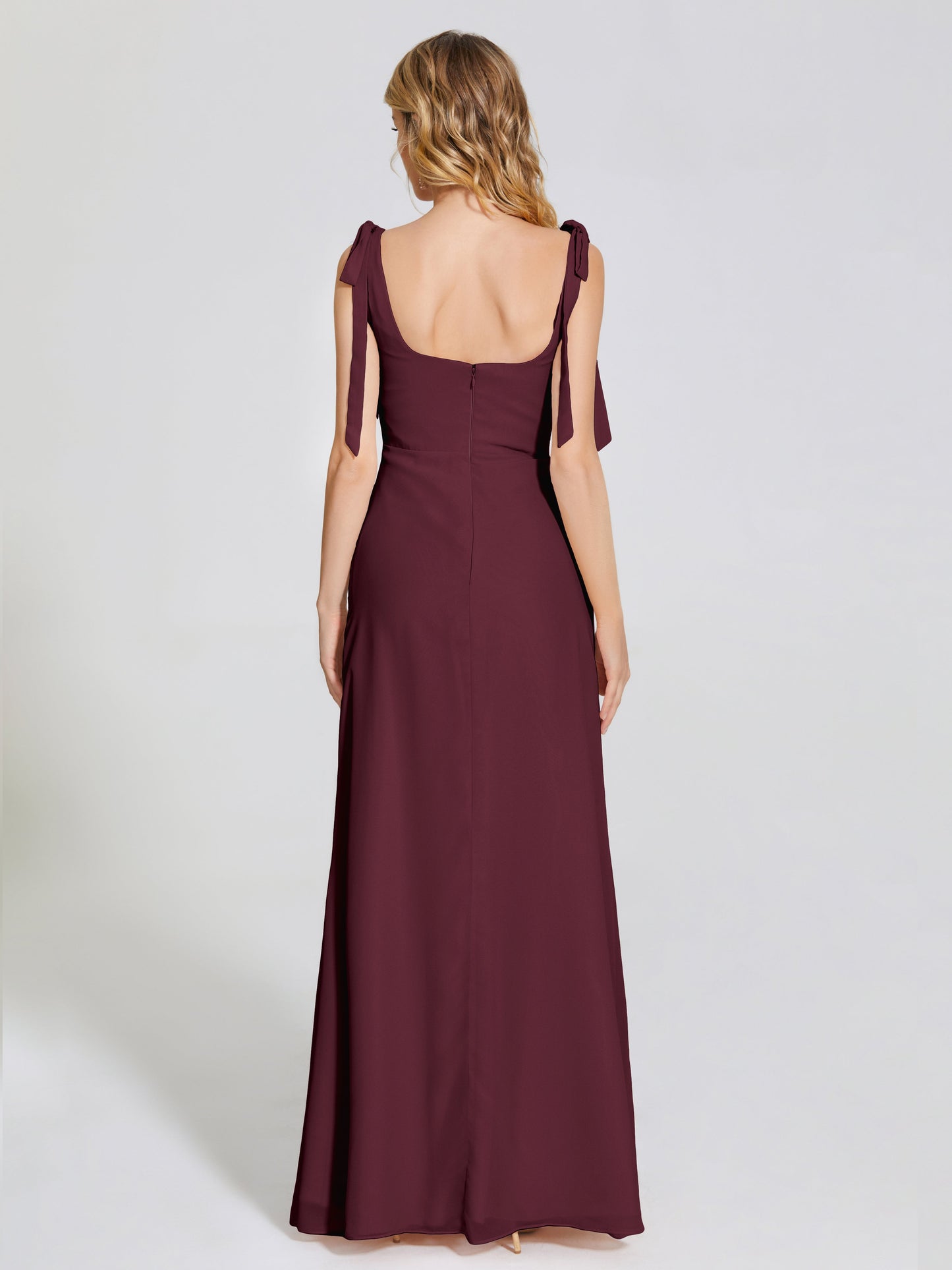 Michelle Detachable Bow-knot Square Bridesmaid Dress