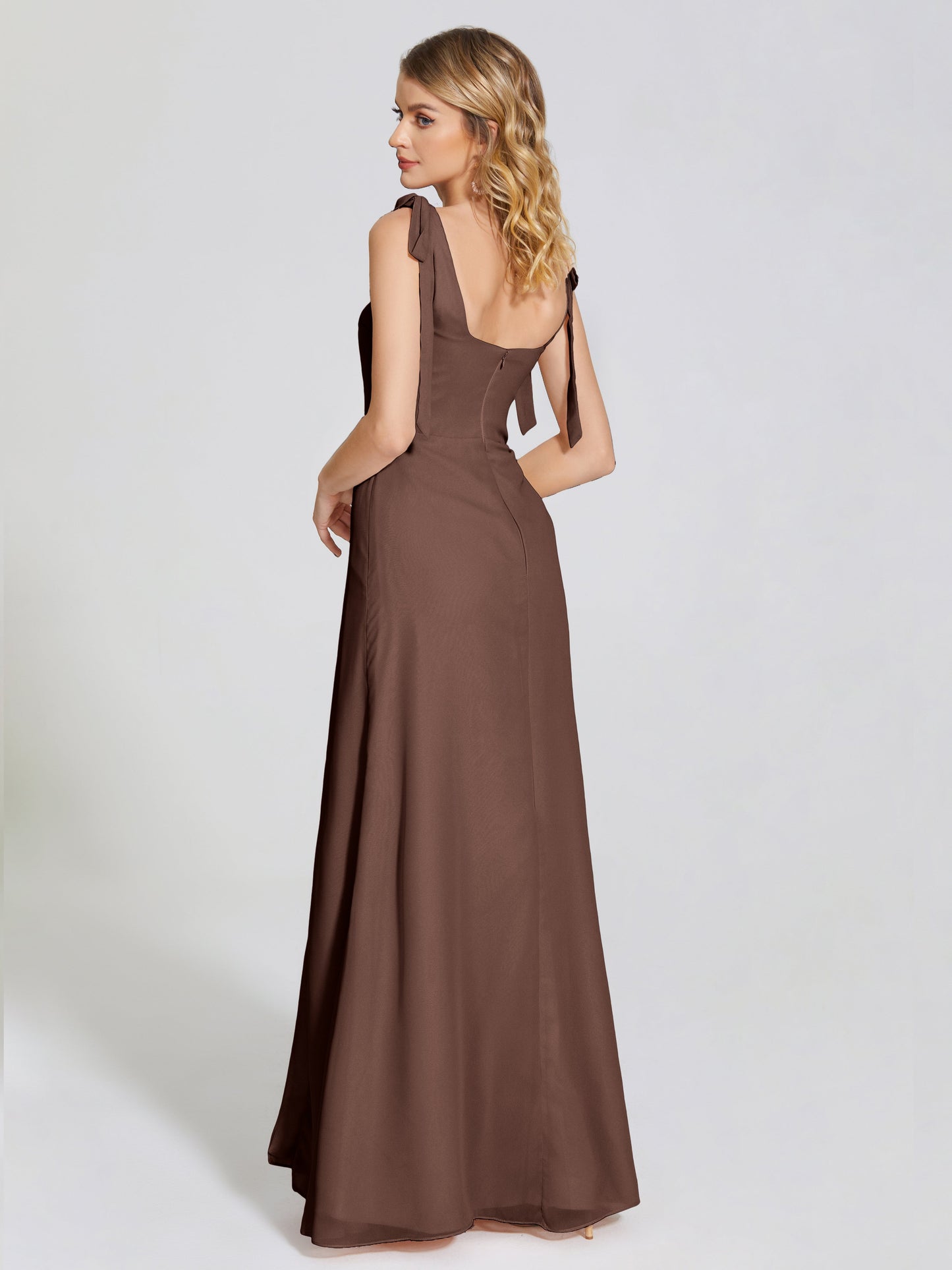 Michelle Detachable Bow-knot Square Bridesmaid Dress