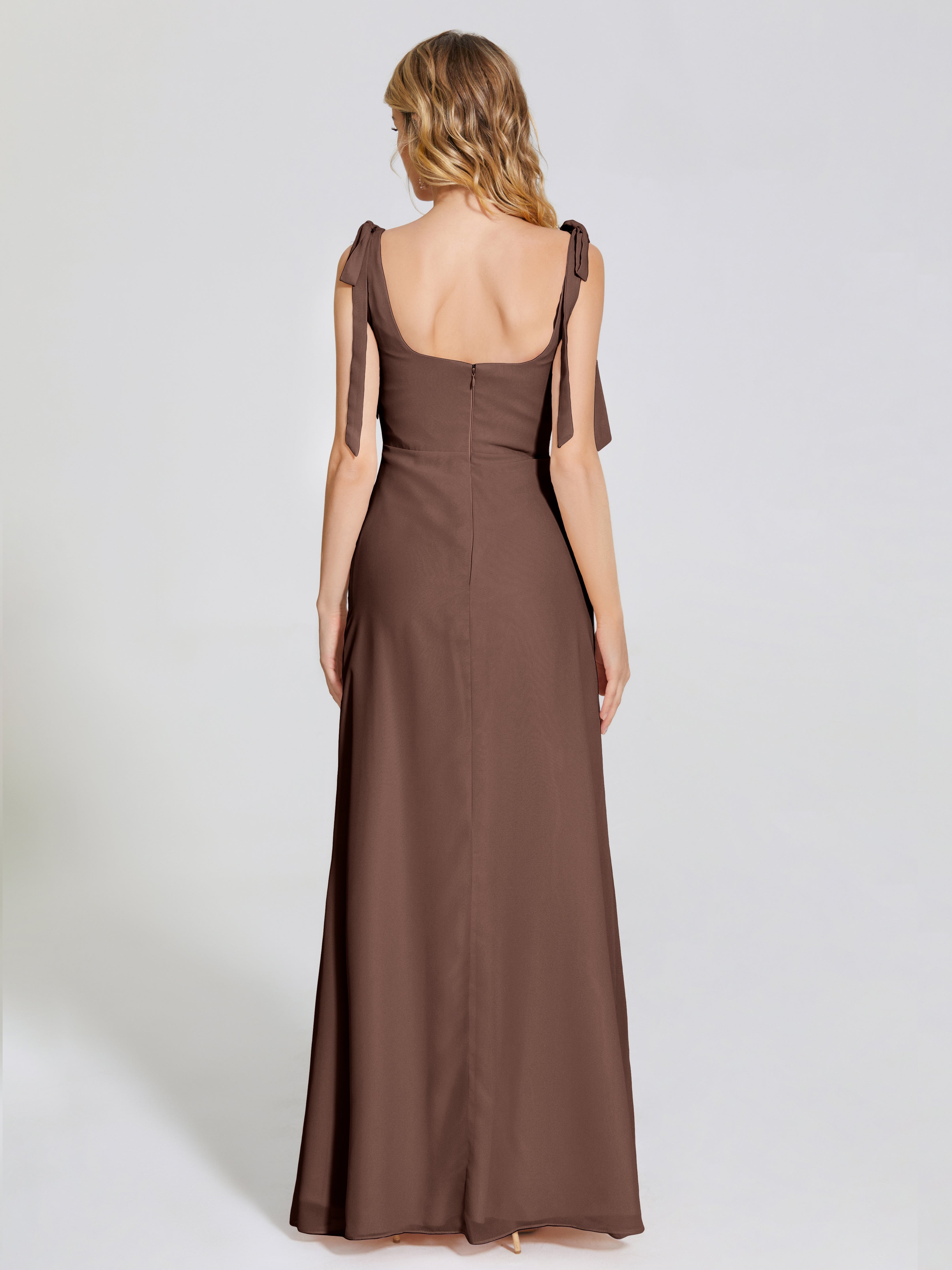 Michelle Detachable Bow-knot Square Bridesmaid Dress
