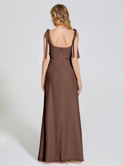 Michelle Detachable Bow-knot Square Bridesmaid Dress