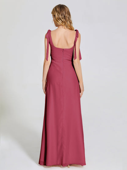 Michelle Detachable Bow-knot Square Bridesmaid Dress