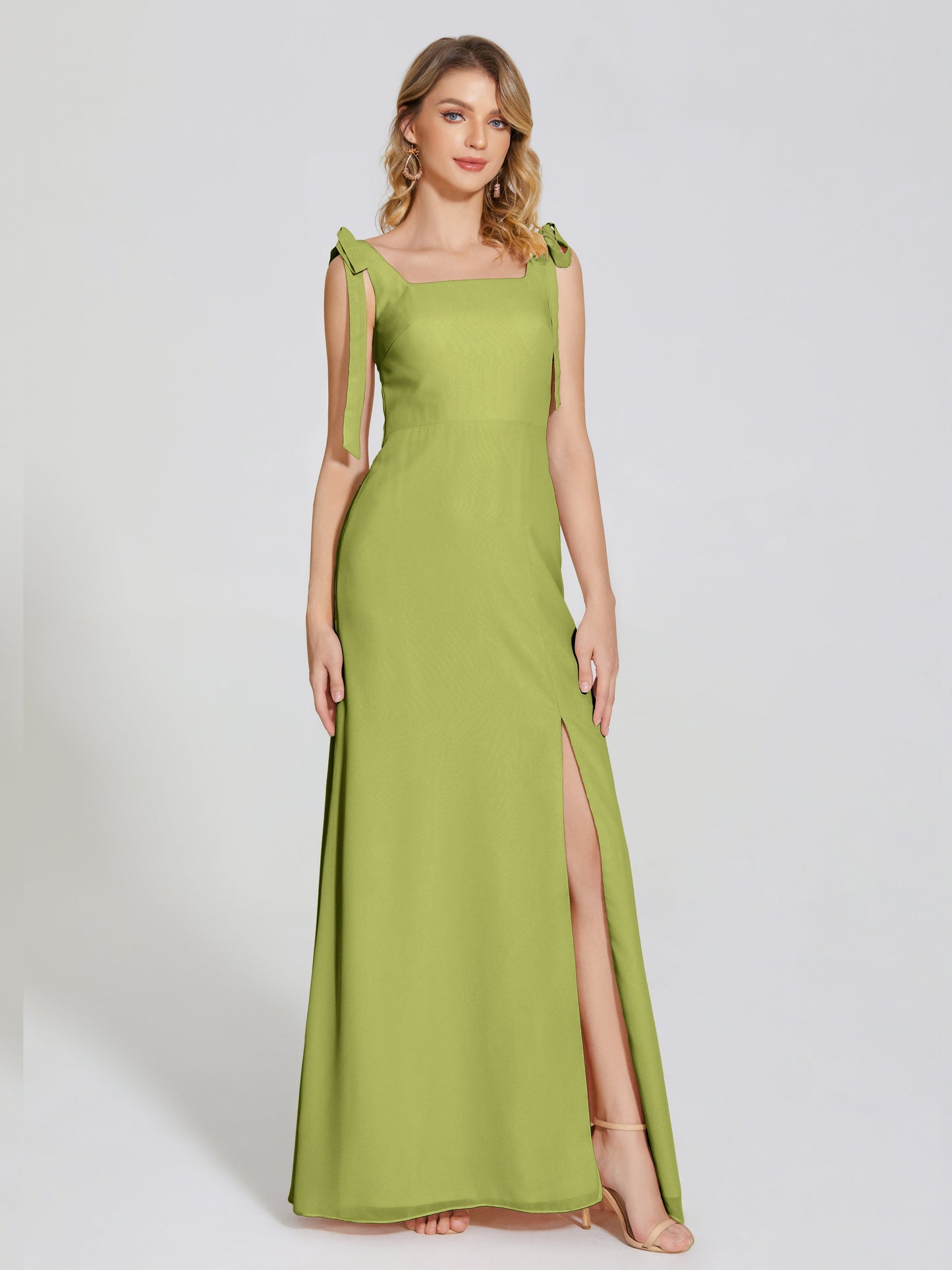 Michelle Detachable Bow-knot Square Bridesmaid Dress
