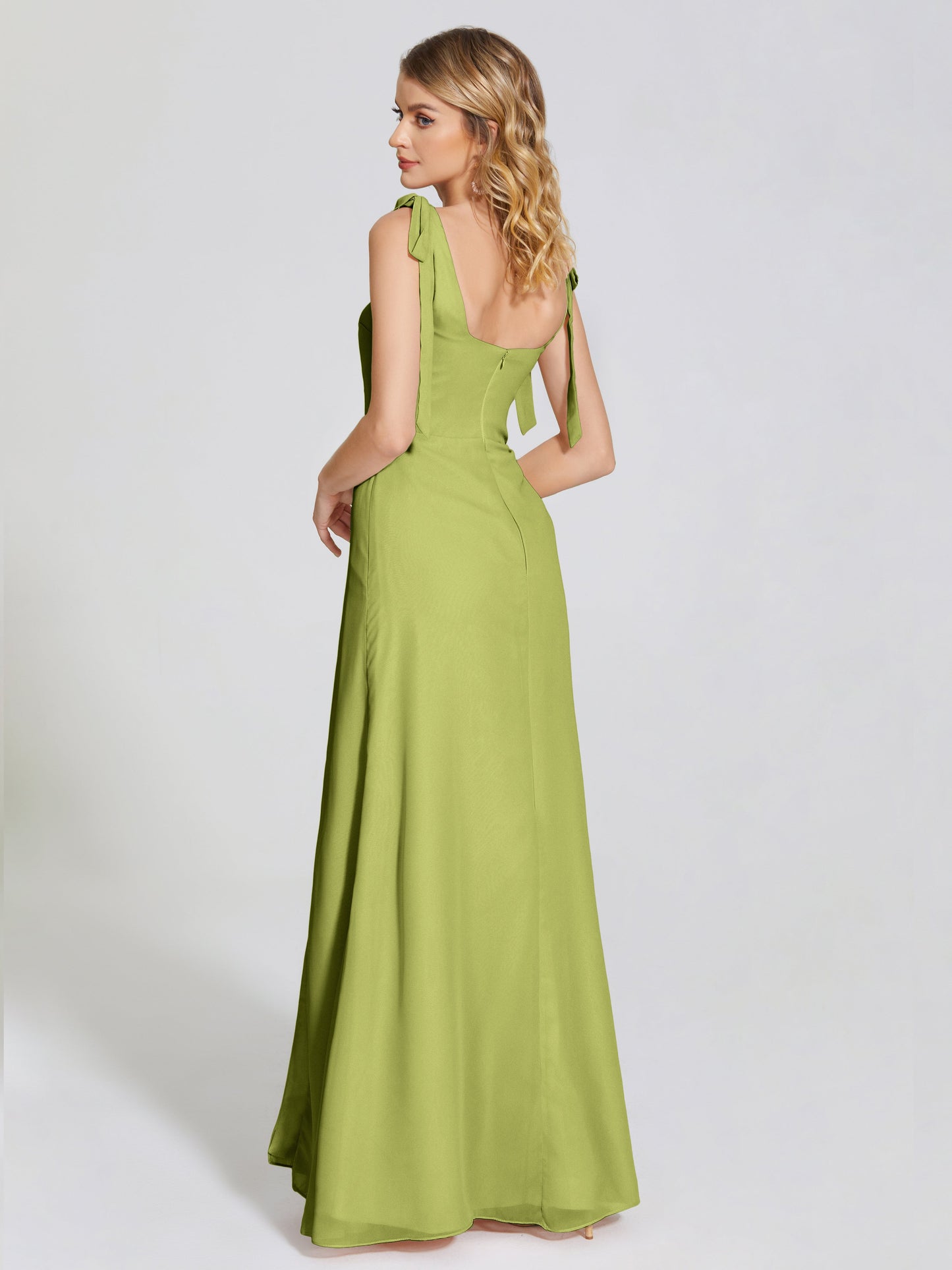 Michelle Detachable Bow-knot Square Bridesmaid Dress