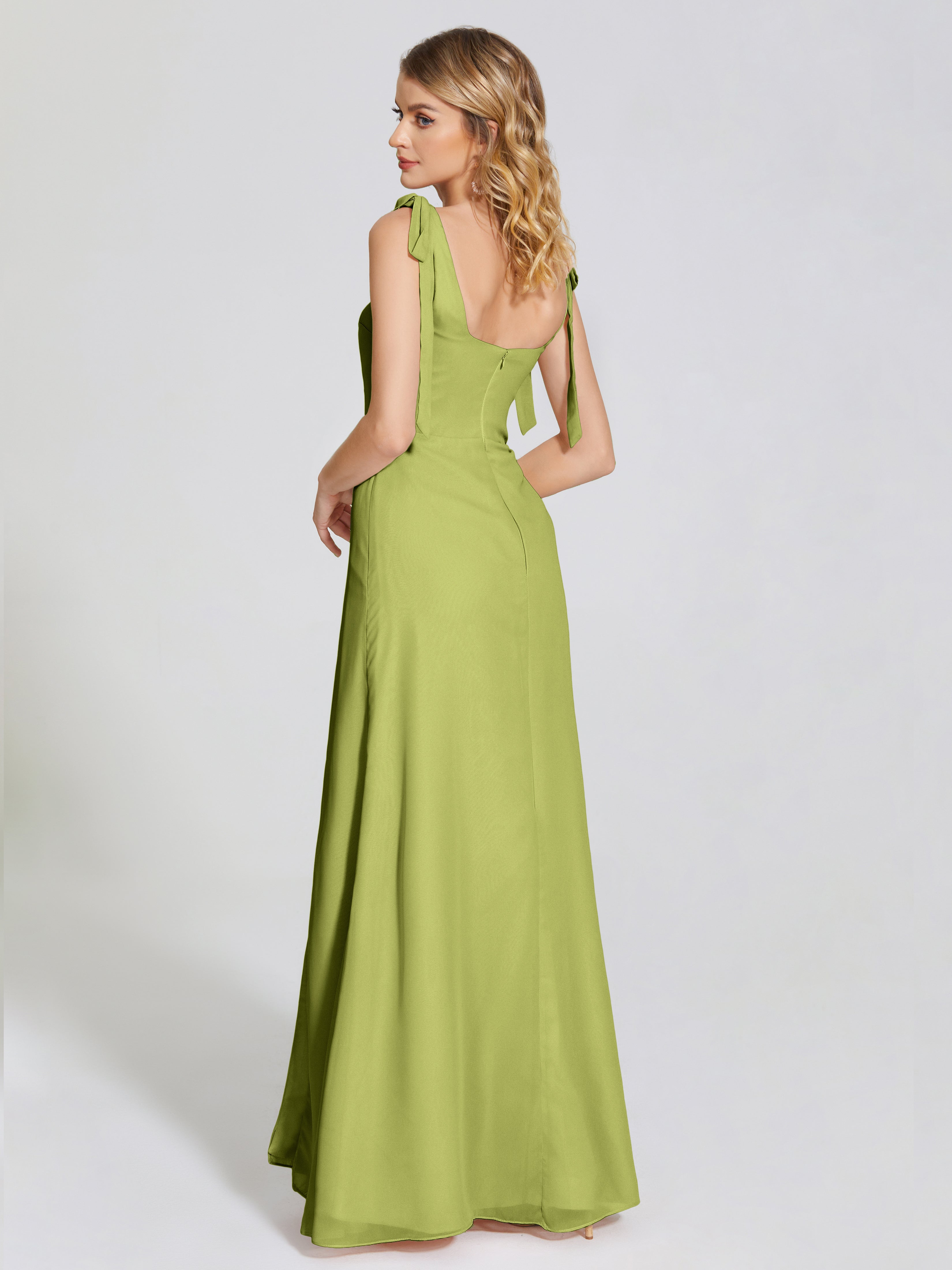 Michelle Detachable Bow-knot Square Bridesmaid Dress