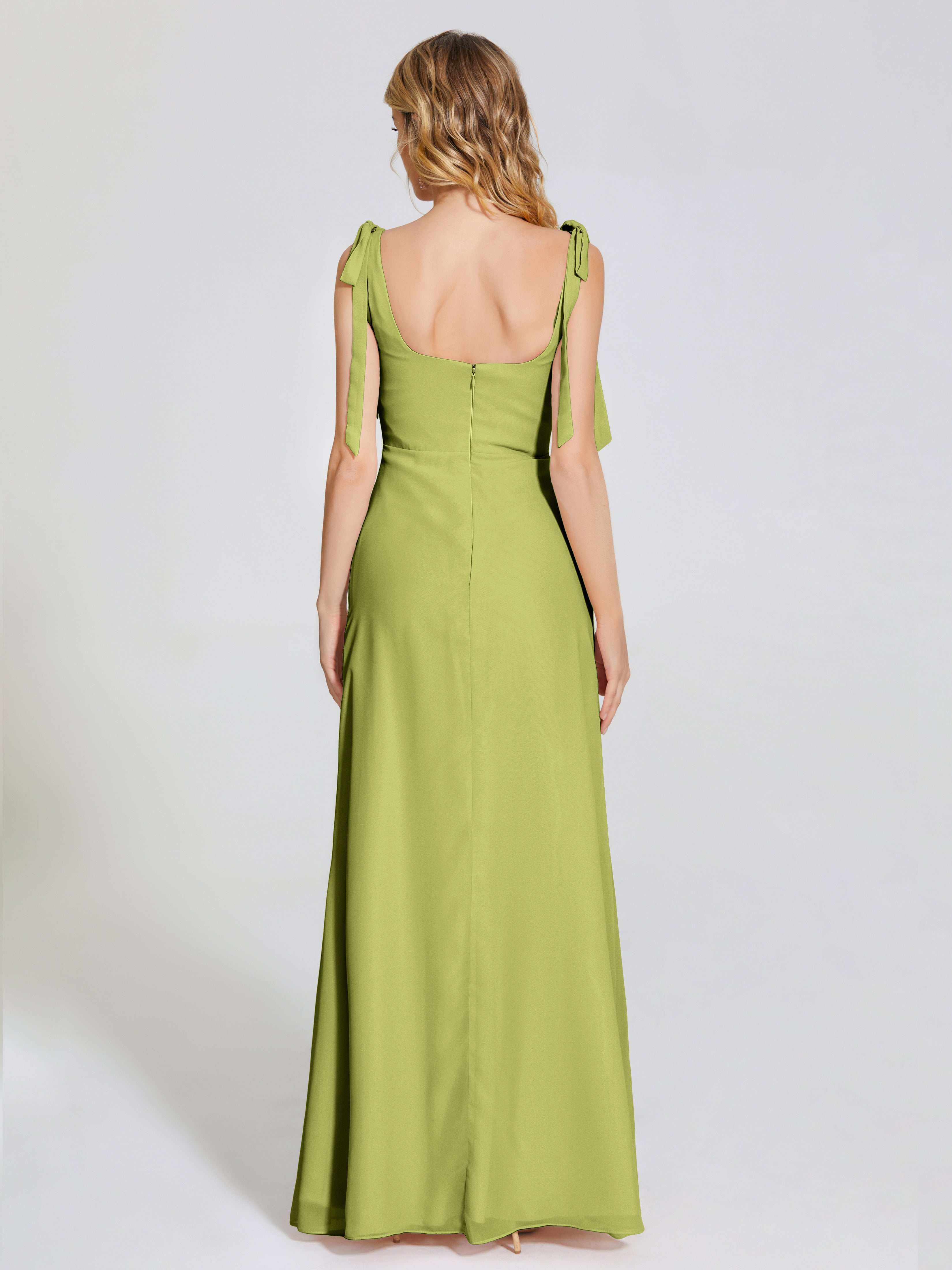 Michelle Detachable Bow-knot Square Bridesmaid Dress