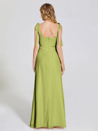 Michelle Detachable Bow-knot Square Bridesmaid Dress