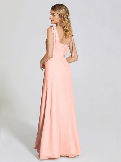 Michelle Detachable Bow-knot Square Bridesmaid Dress