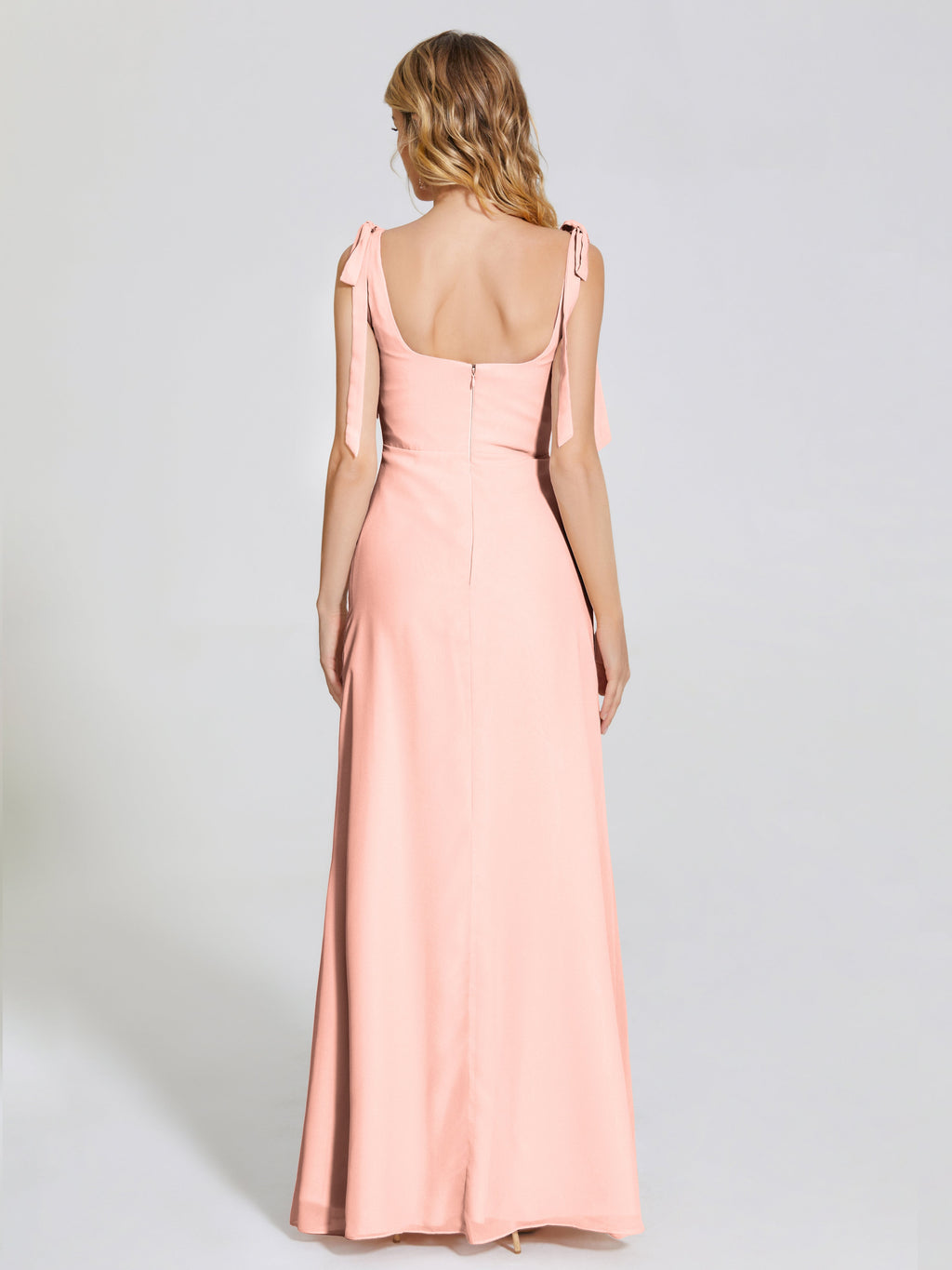 Michelle Detachable Bow-knot Square Bridesmaid Dress