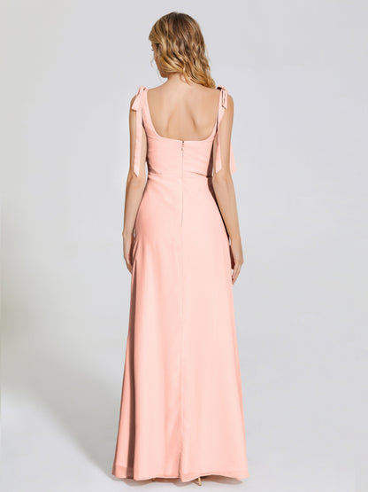 Michelle Detachable Bow-knot Square Bridesmaid Dress