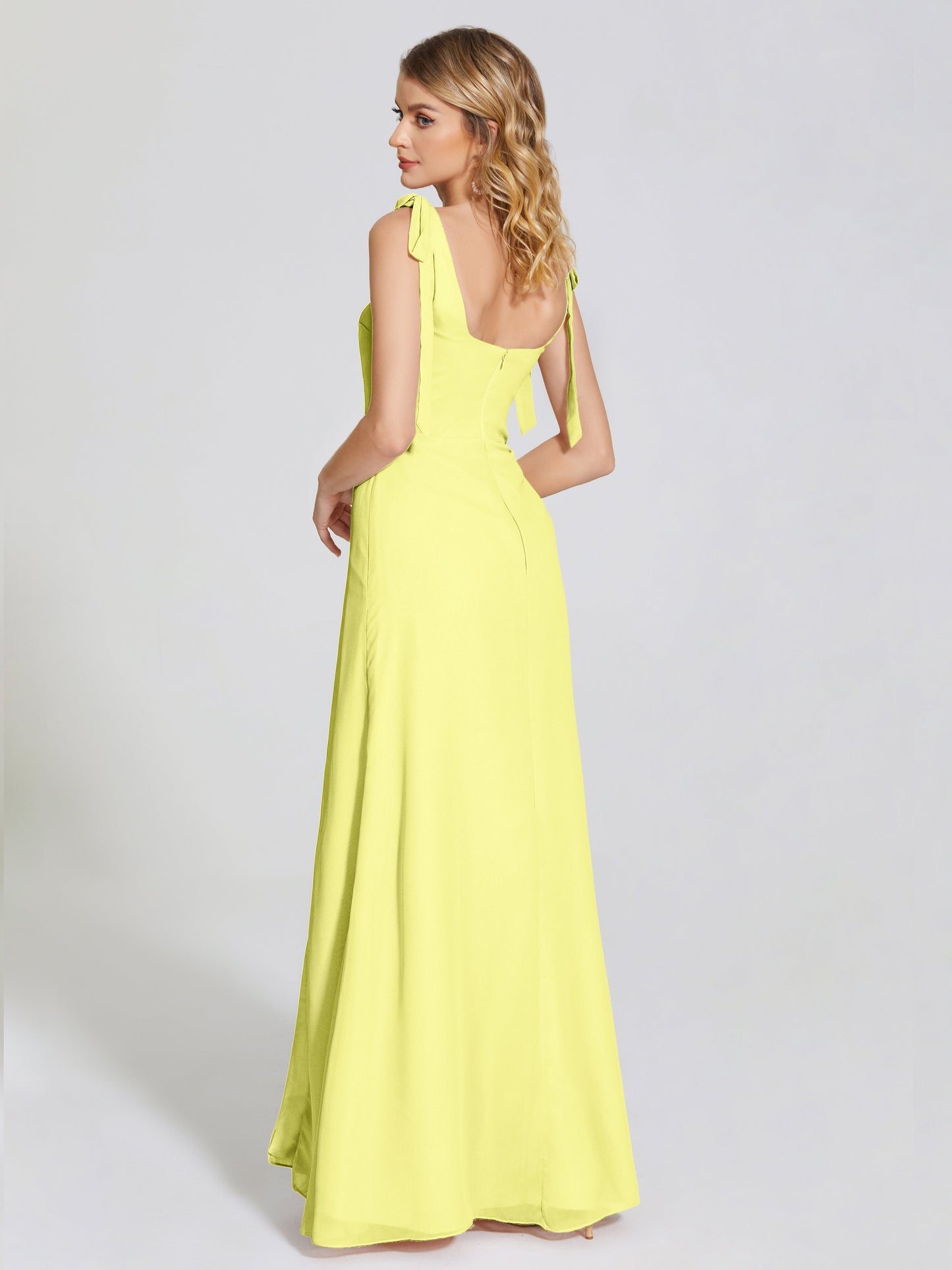 Michelle Detachable Bow-knot Square Bridesmaid Dress