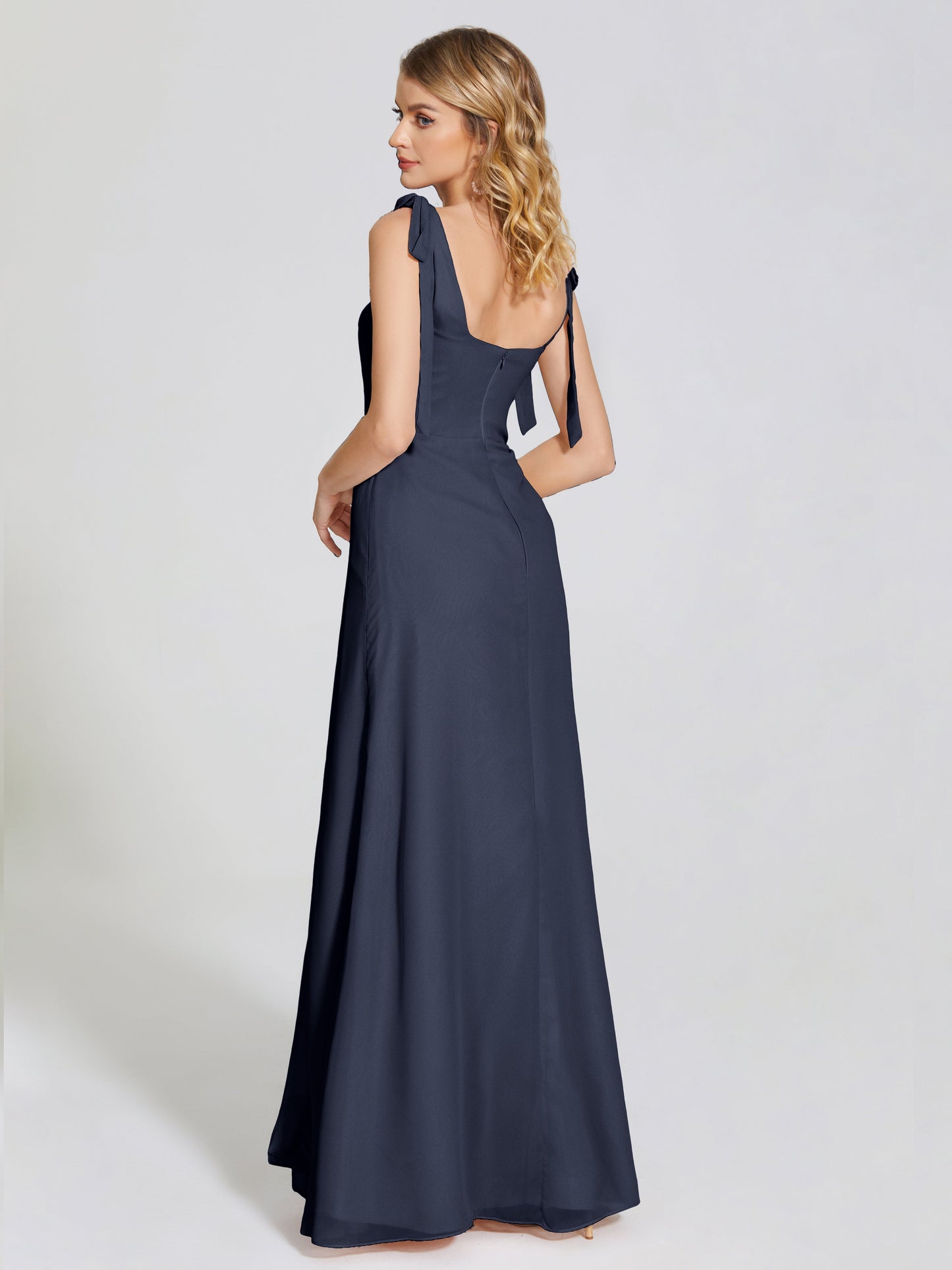 Michelle Detachable Bow-knot Square Bridesmaid Dress