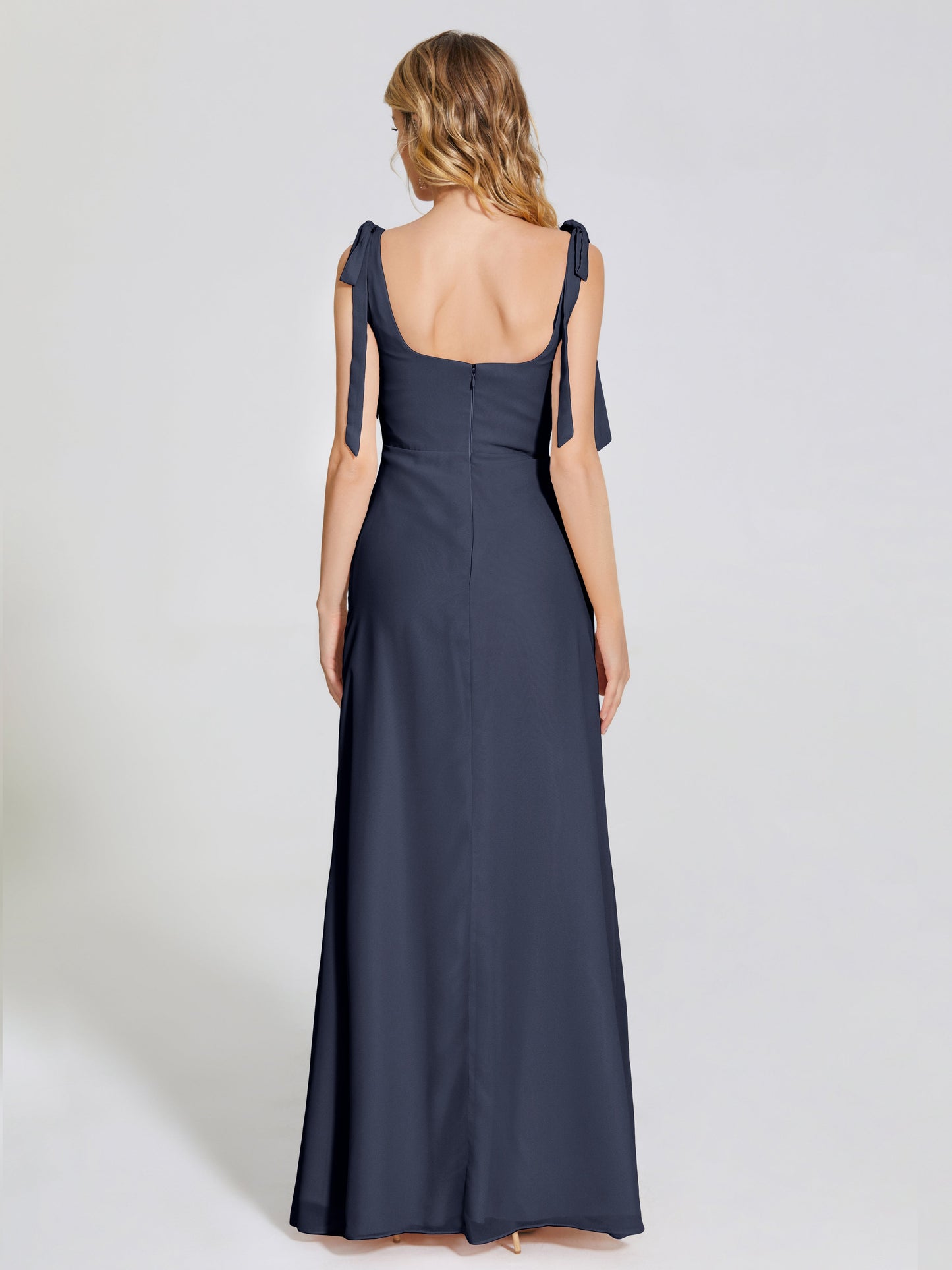 Michelle Detachable Bow-knot Square Bridesmaid Dress